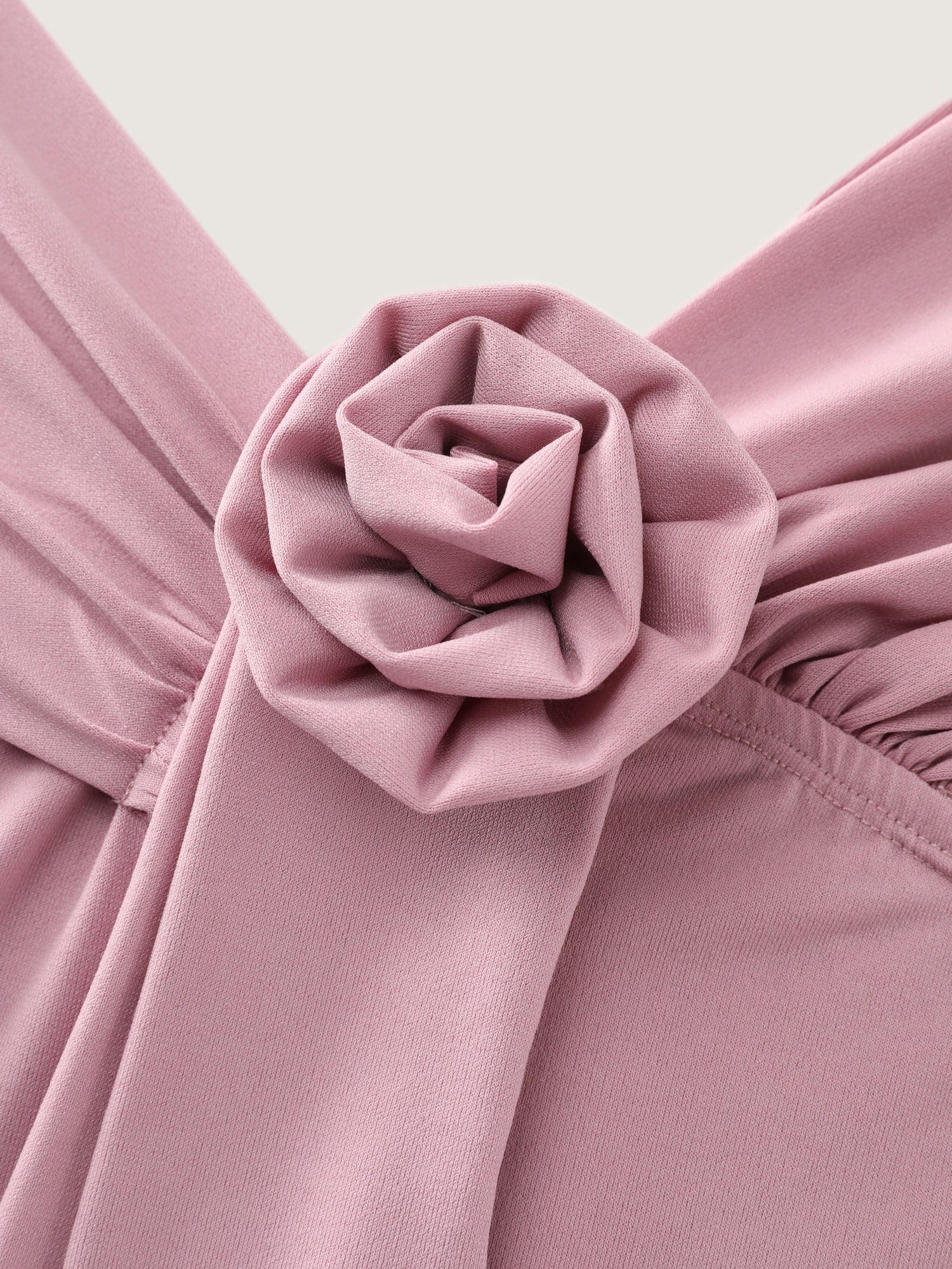 3D Floral Detail Asymmetrical Neckline T-Shirt - Image 5