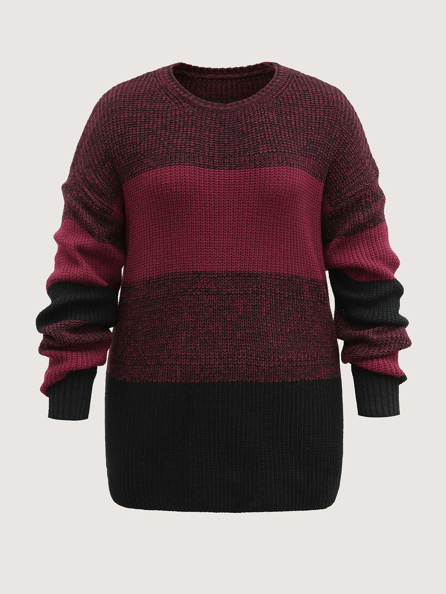Color Block Yarn Blend Pullover - Image 7