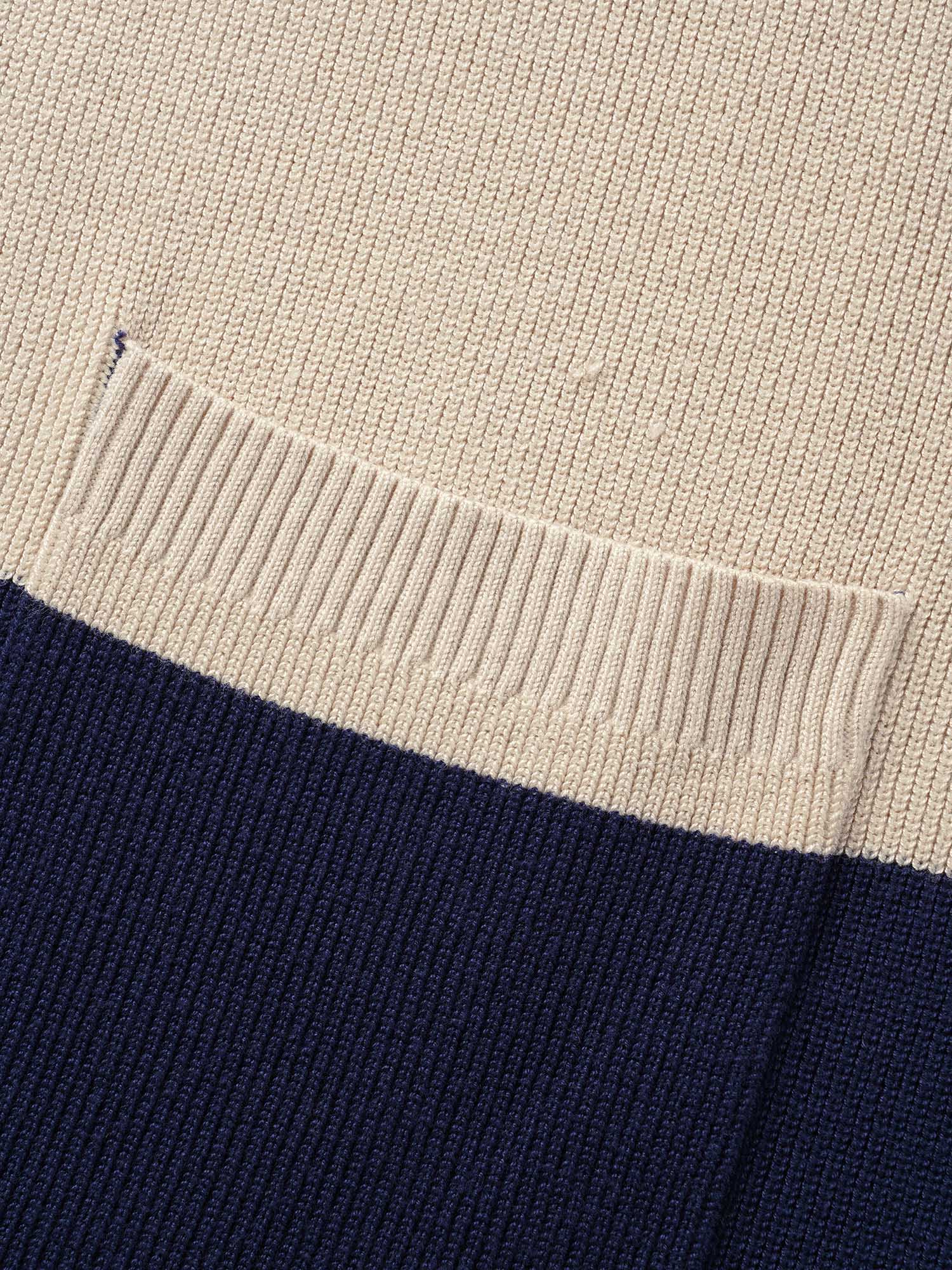 Colorblock Contrast Patched Pocket Hooded Cardigan - Image 7