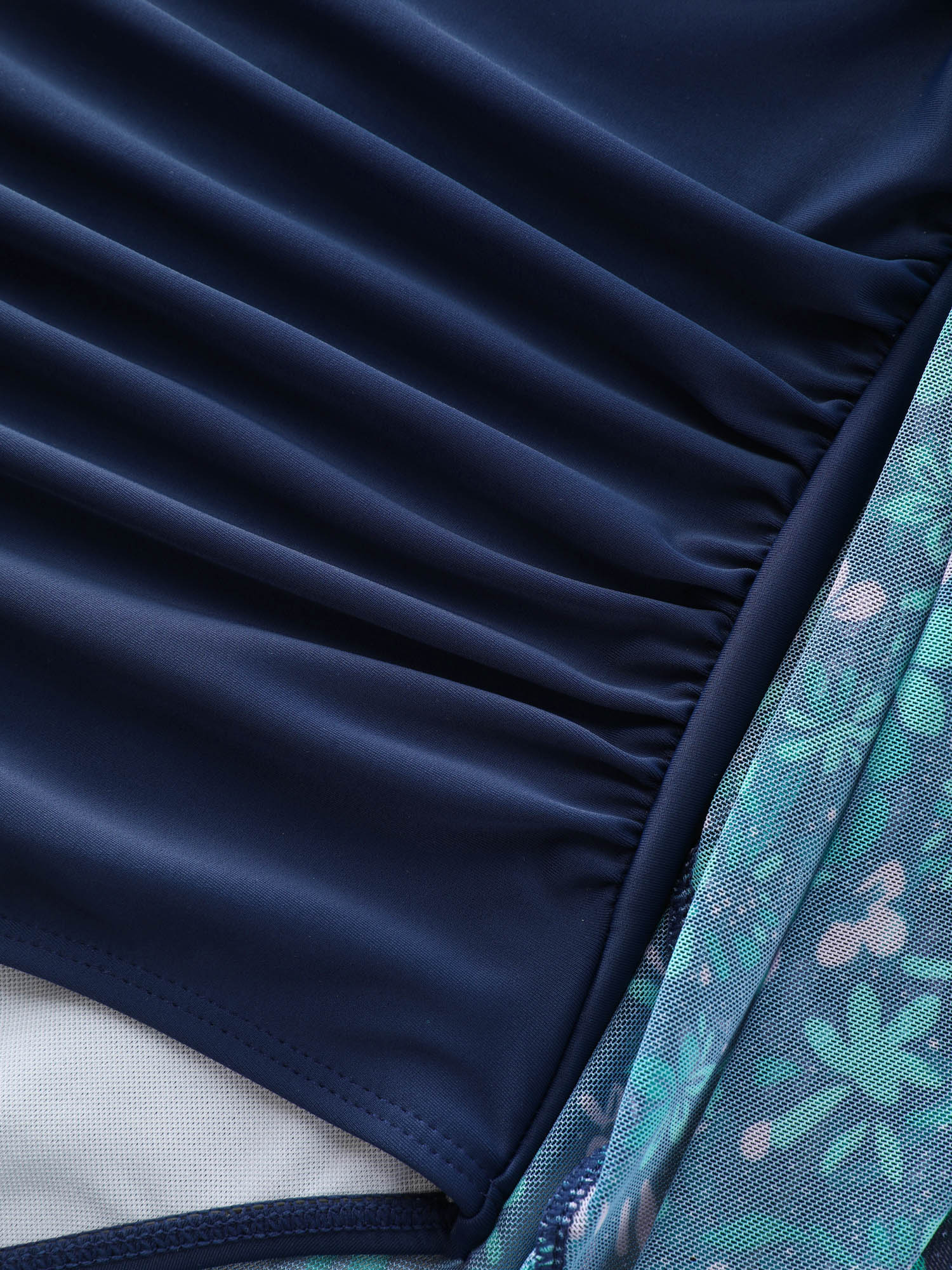 Colorful Sheer Floral Print Swim Dress - Image 6