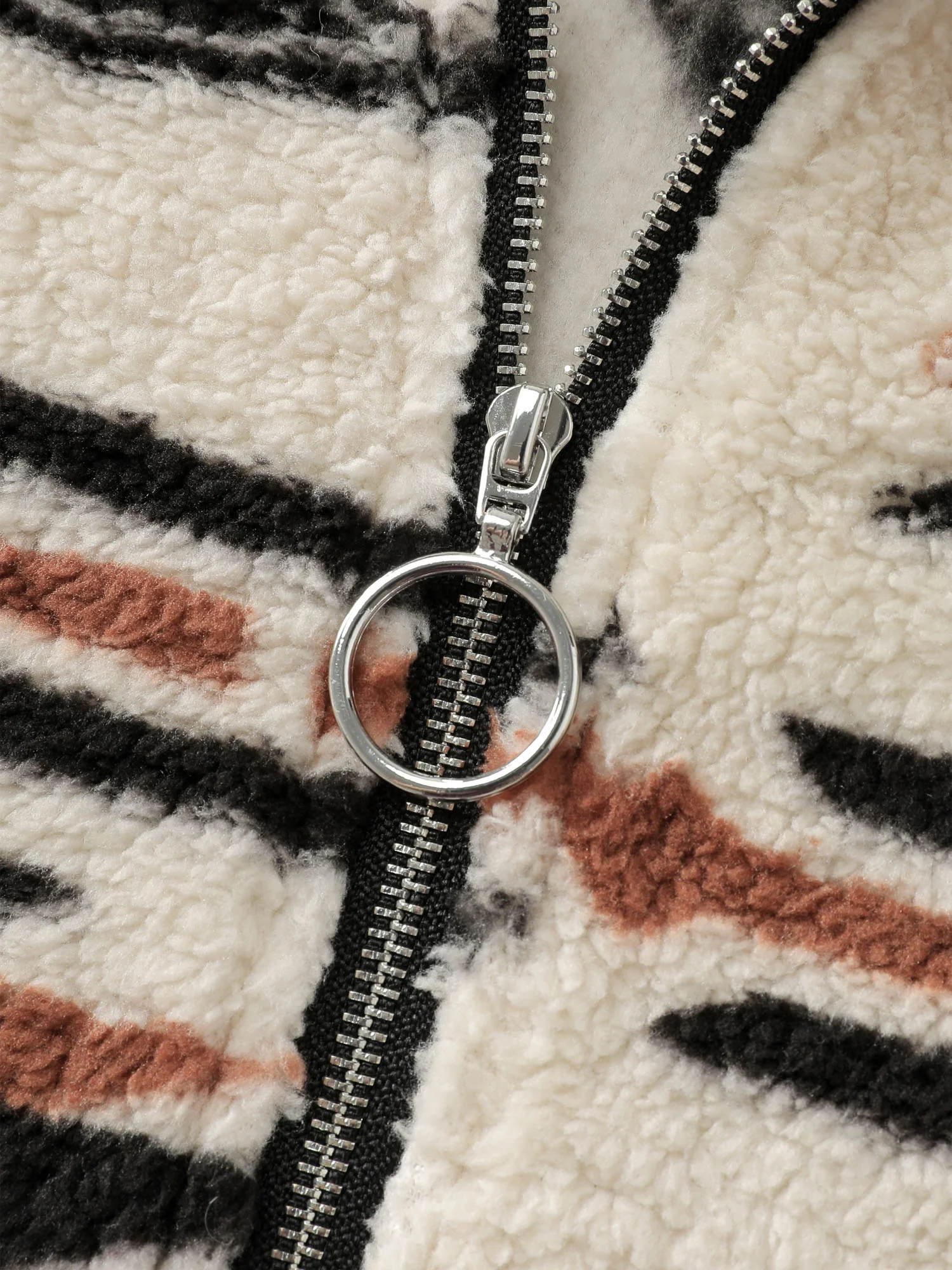 Fair Isle Fleece Zipper Sweatshirt - Image 5