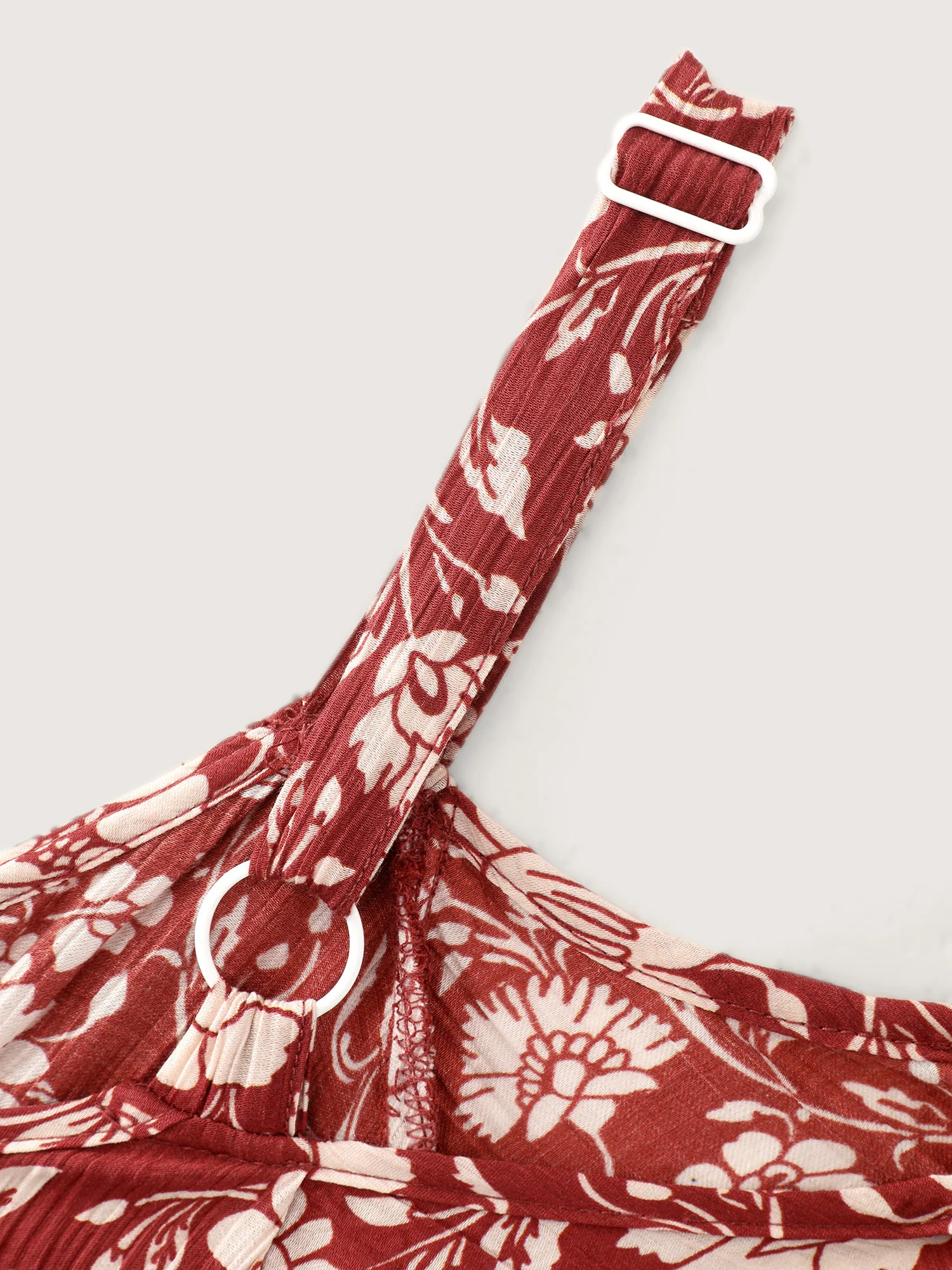 Floral Print Cold-Shoulder Ruffled Maxi Dress - Image 5