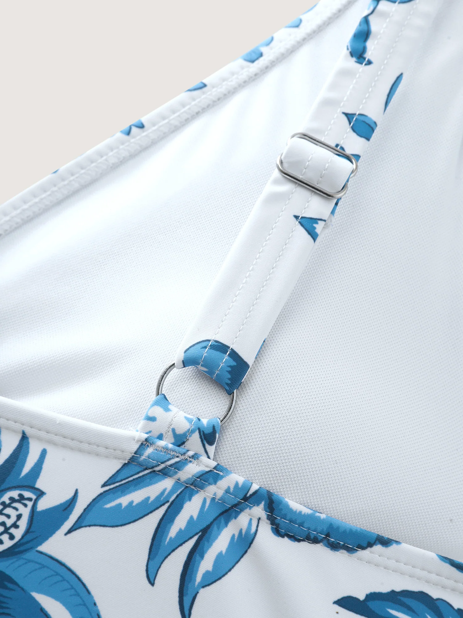 Two-Piece Floral Print Ruched Mesh Swimsuit, Sarong - Image 33