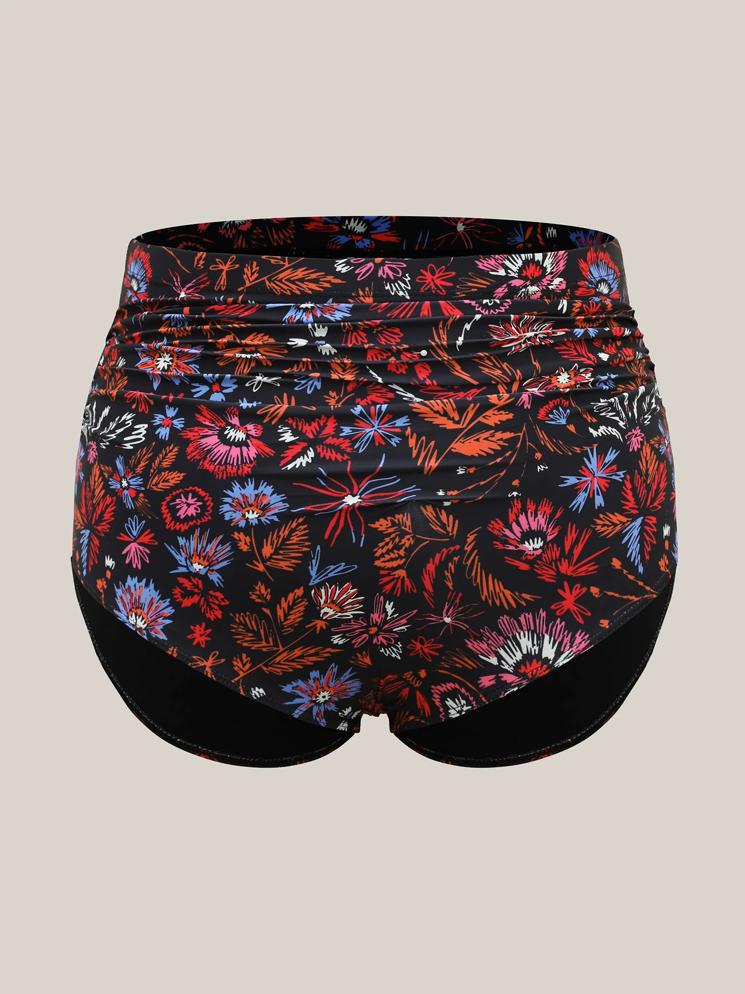 Floral Print Ruched Swim Bottoms - Image 5