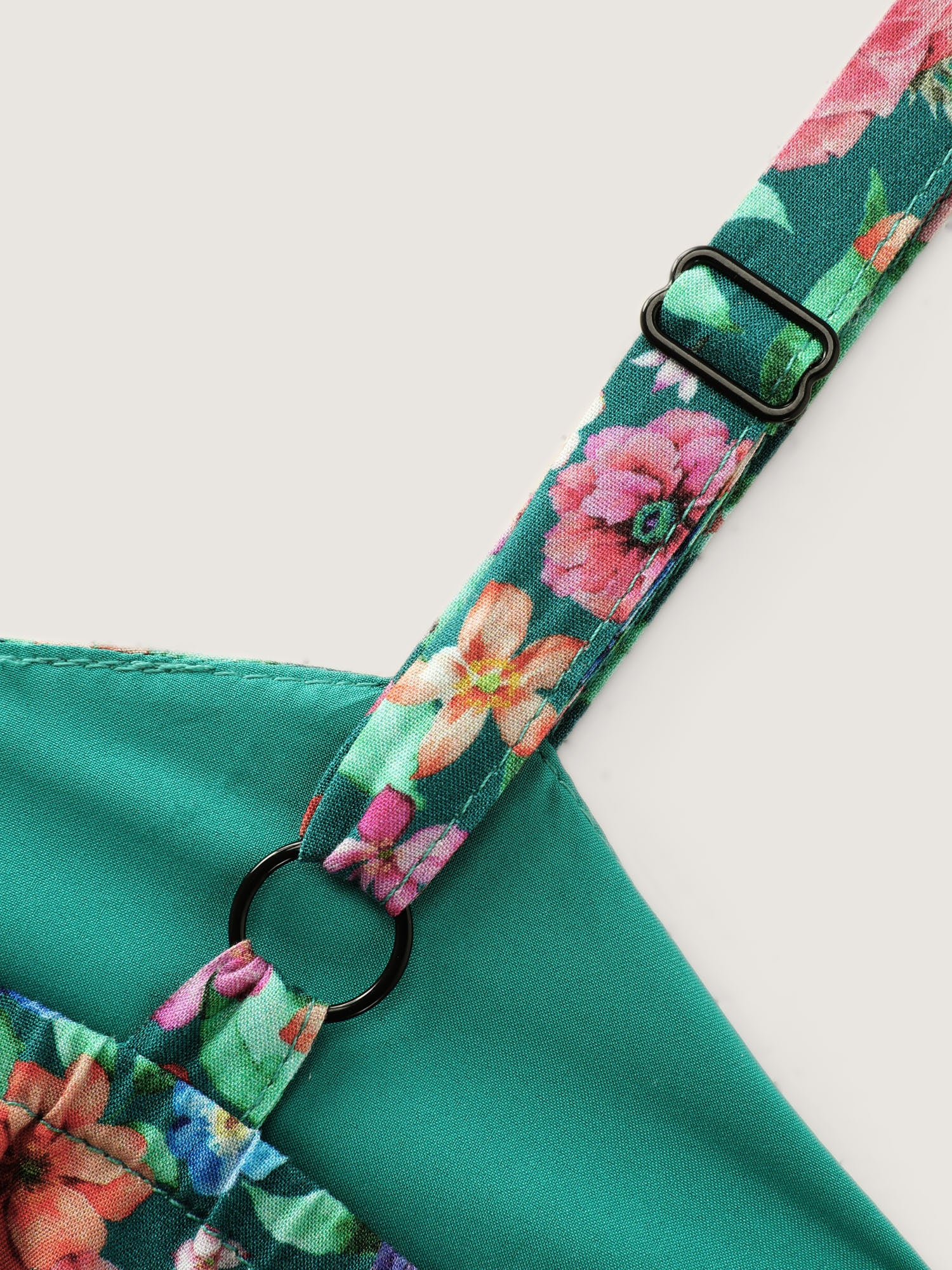 Floral Print Shirred Waist Flowy Midi Dress - Image 6