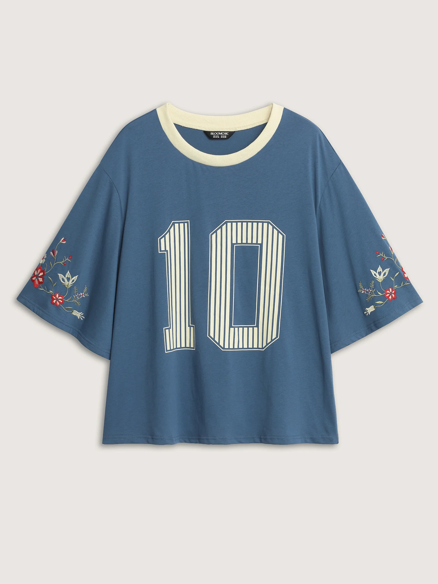 Cotton Football Pattern Colorful Drop-Shoulder T-Shirt - Image 6