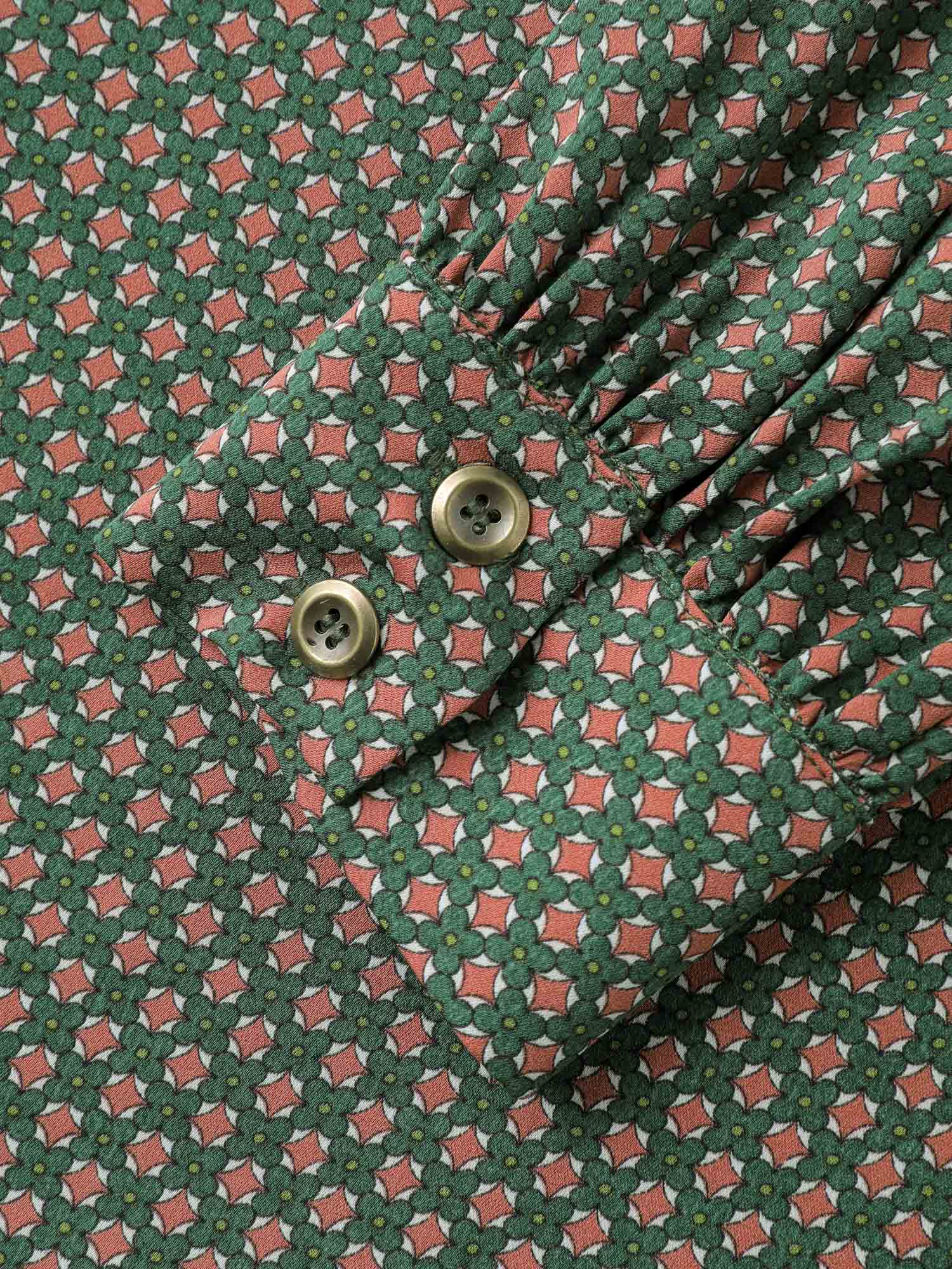 Geometric Print Bow-Tie Neckline Blouse - Image 6
