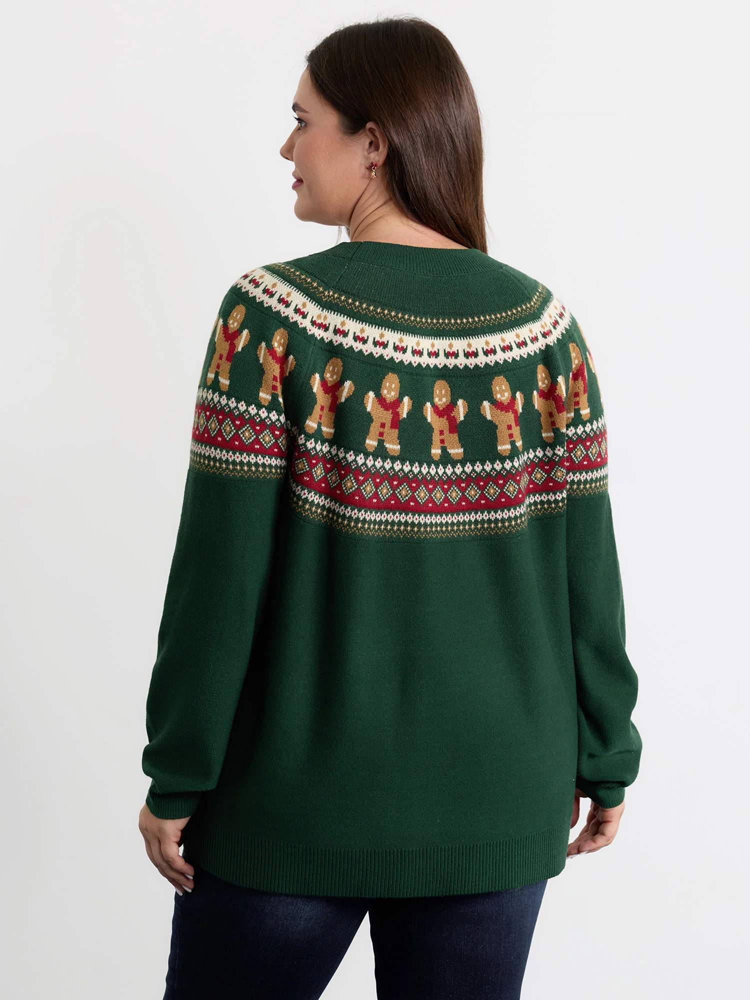Gingerbread Fair-Isle Contrast Pullover - Image 4
