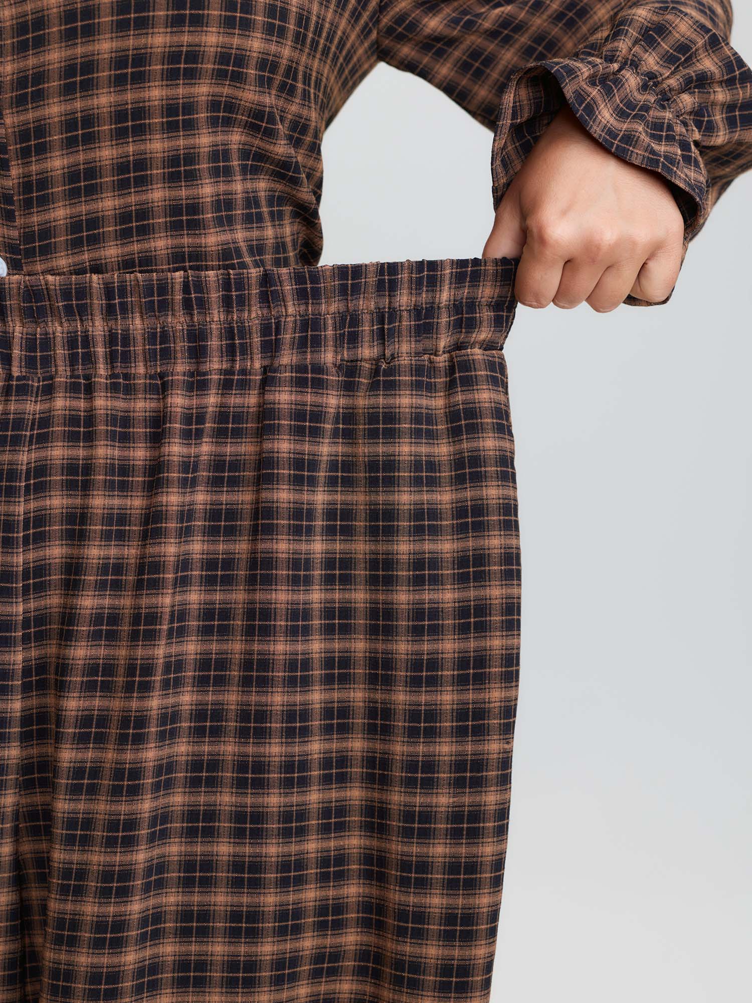 Gingham Ruffled Hem Loungewear Set - Image 14