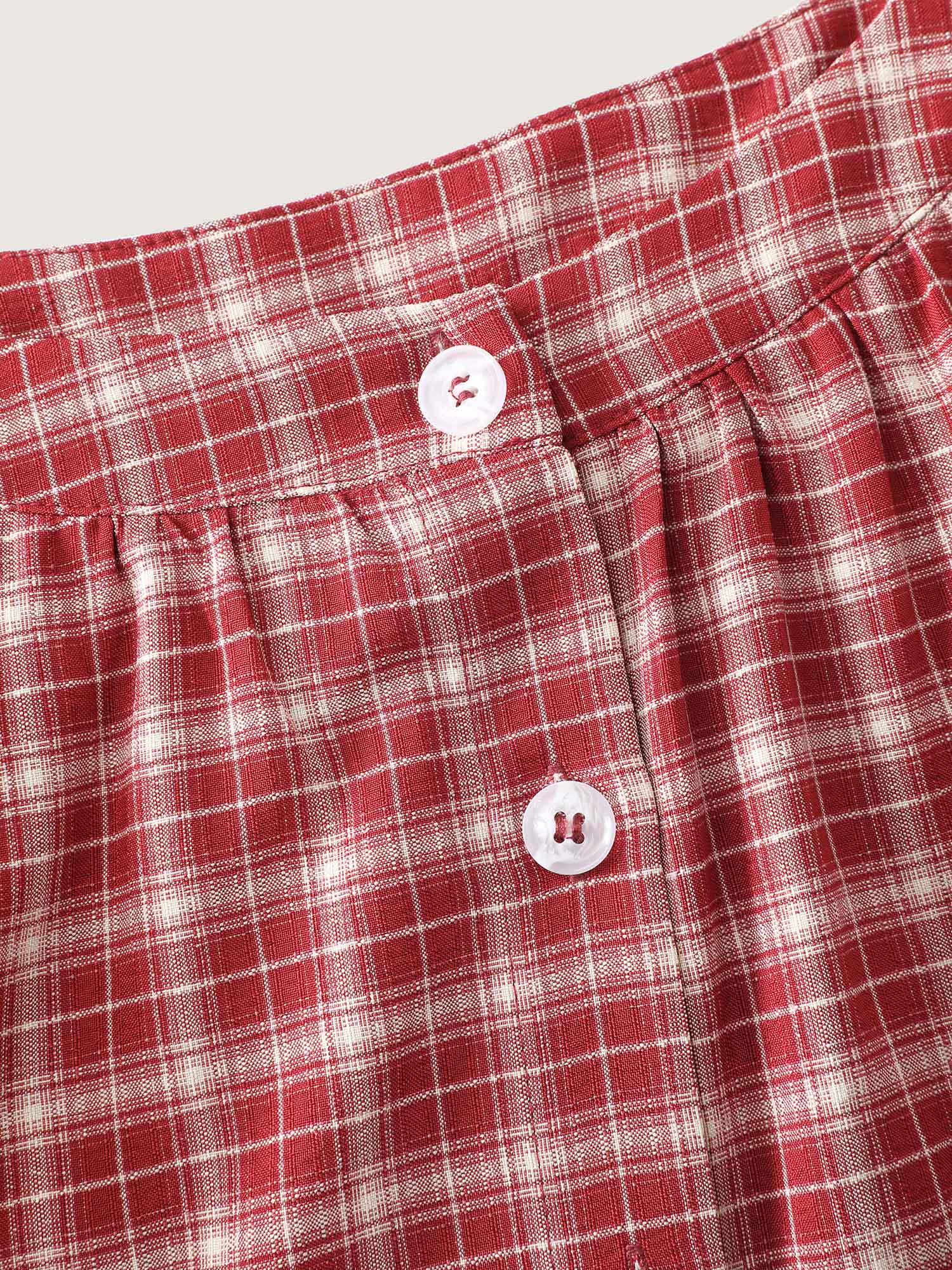 Gingham Ruffled Hem Loungewear Set - Image 41