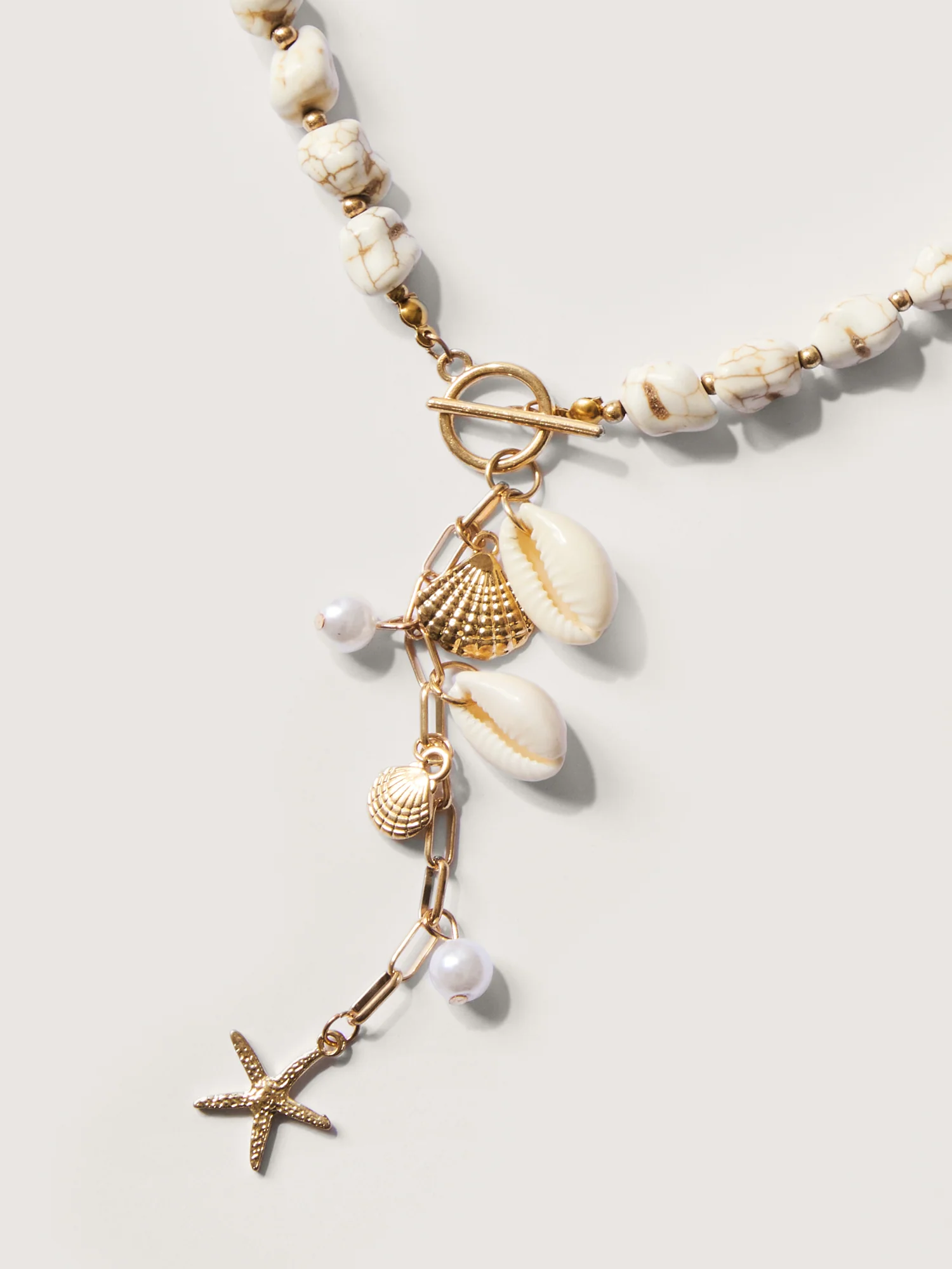 Gold Starfish Shell Pearl Toggle Clasp Jewelry Set - Image 6