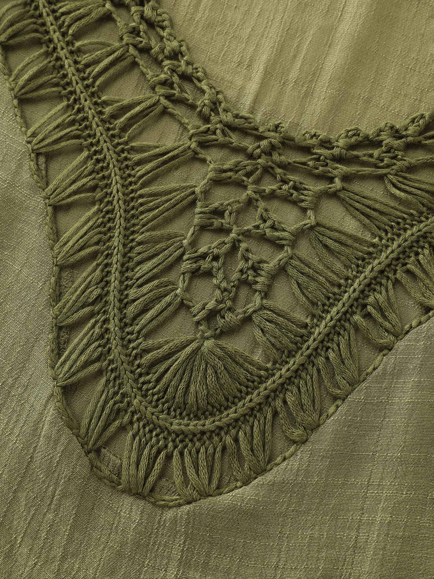 Hand Crocheted Fringe Hem Swim Cover-Up - Image 5