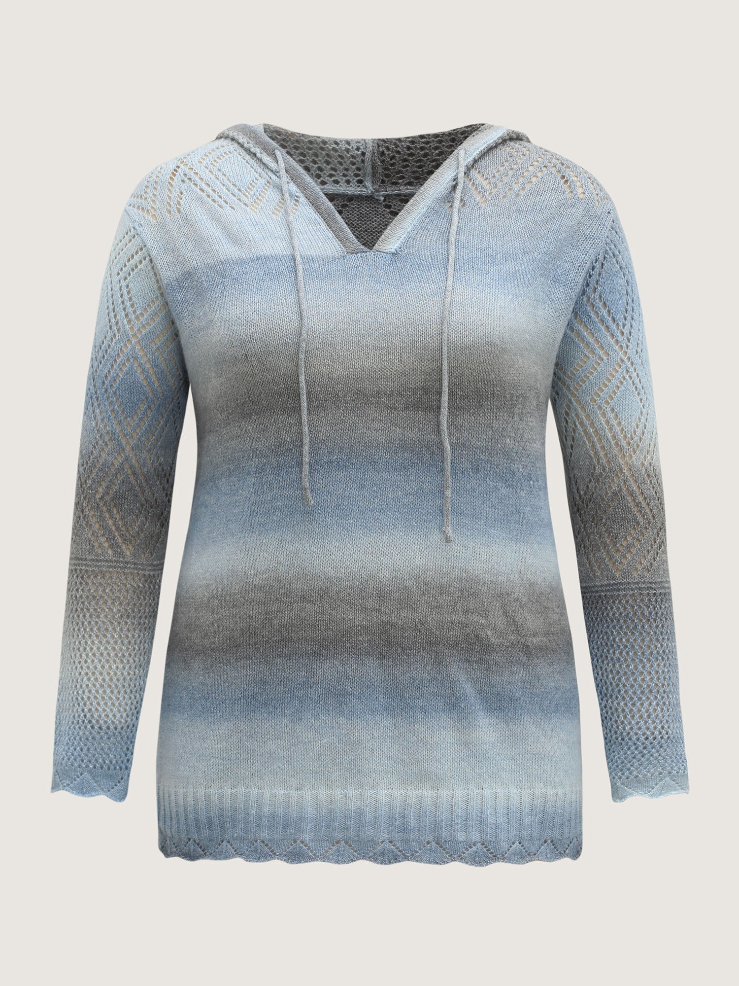 Heather Ombre Gradient Hooded Pullover - Image 6