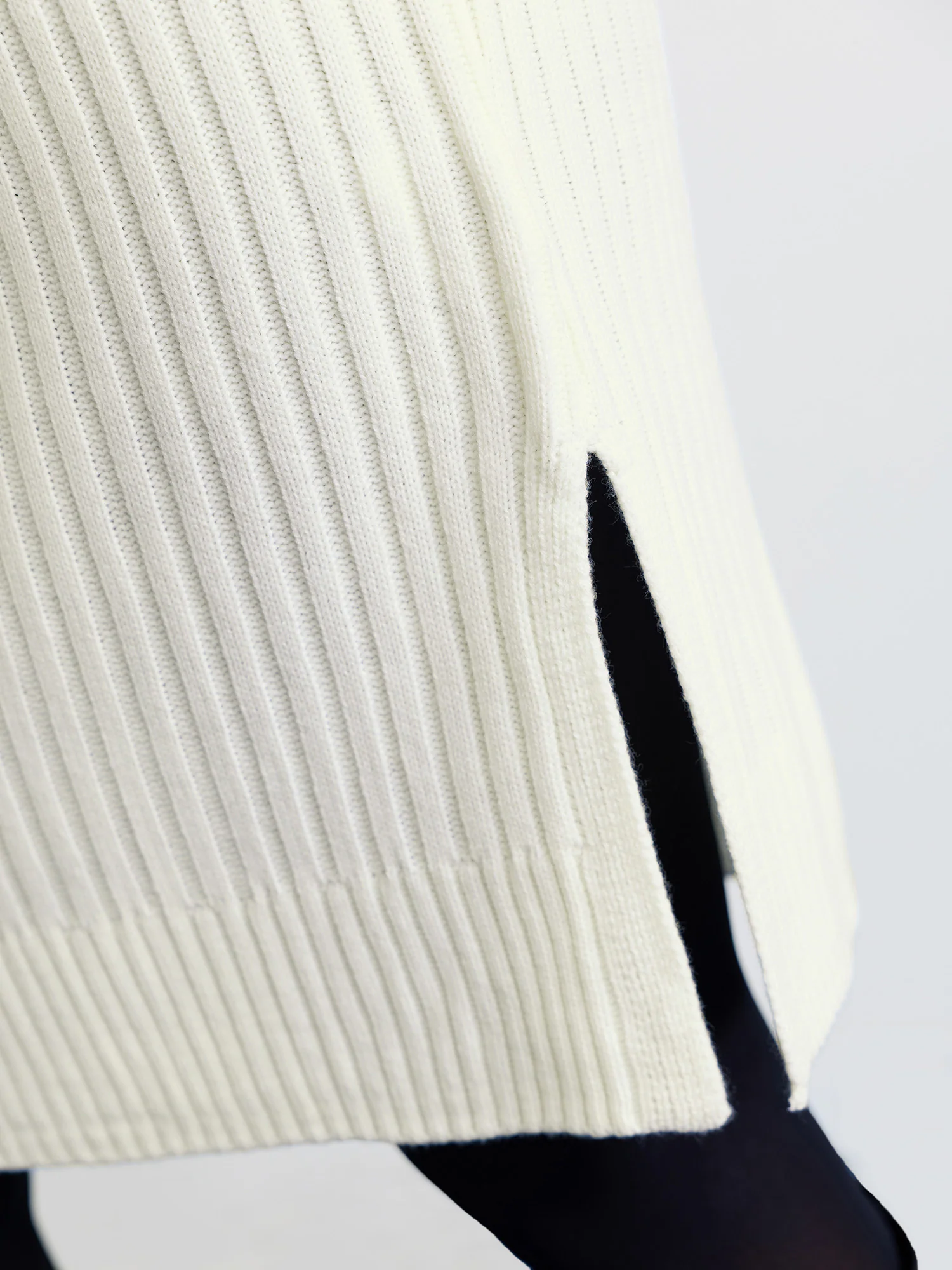 High Turtleneck Textured Sweater Dress - Image 10
