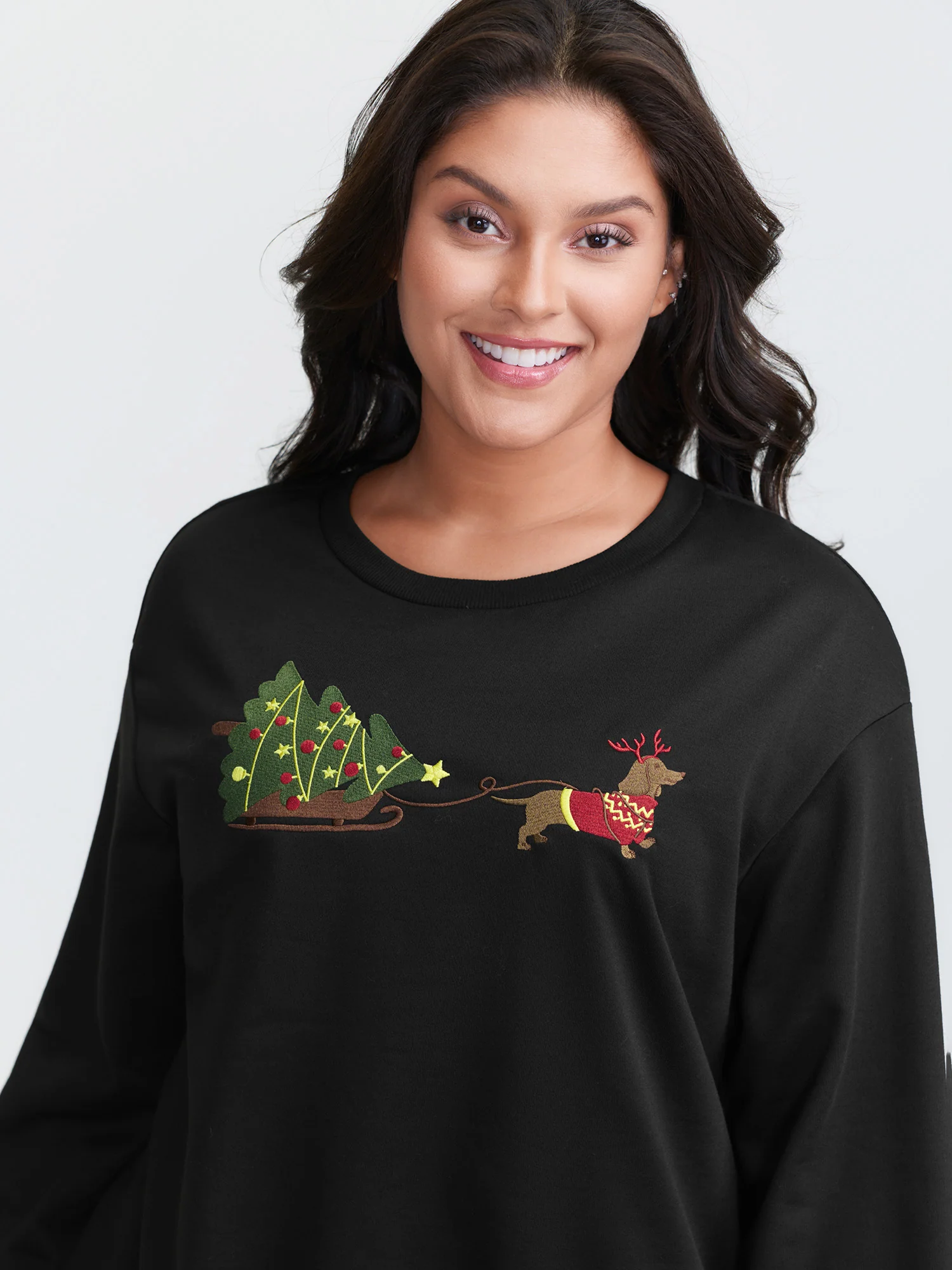 Holiday Gifts Embroidered Heather Sweatshirt