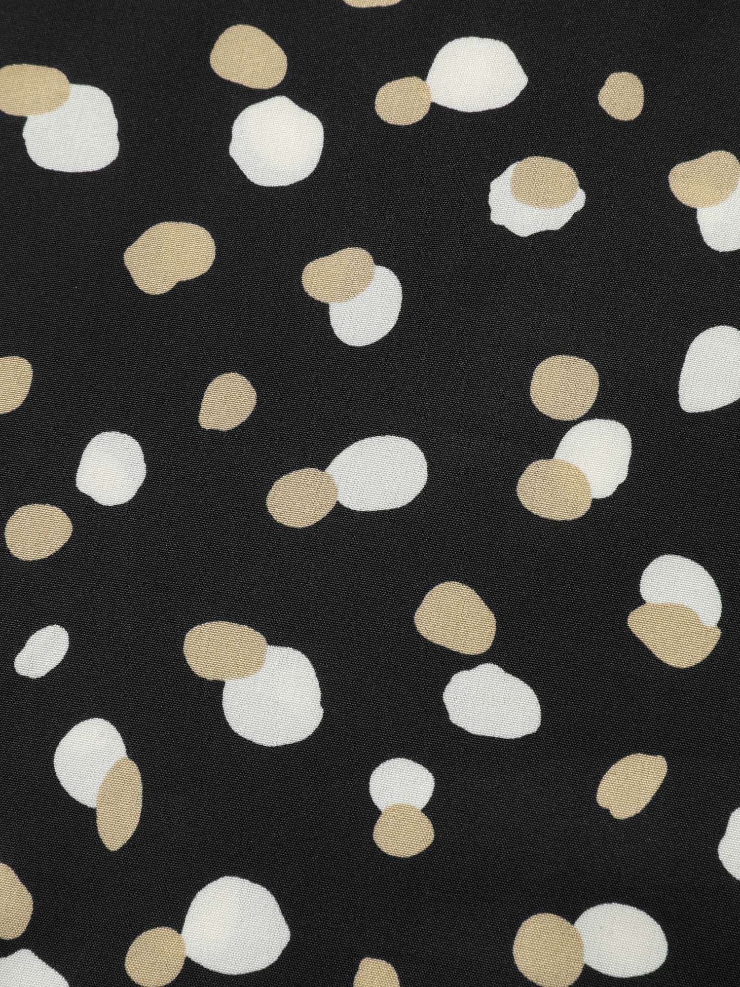 Irregular Polka Dots Print Lace Trim Blouse - Image 6