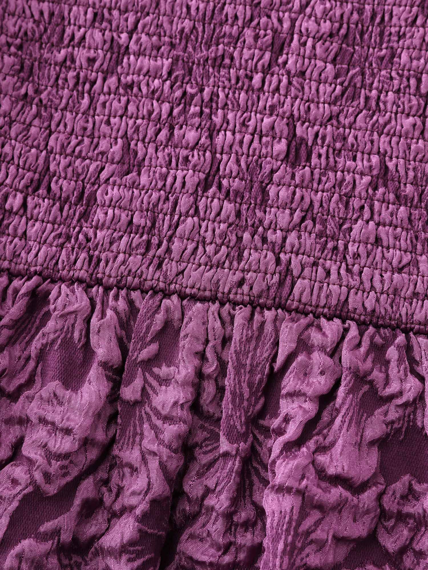 Jacquard Bow-Tie Shirred Mini Dress - Image 7