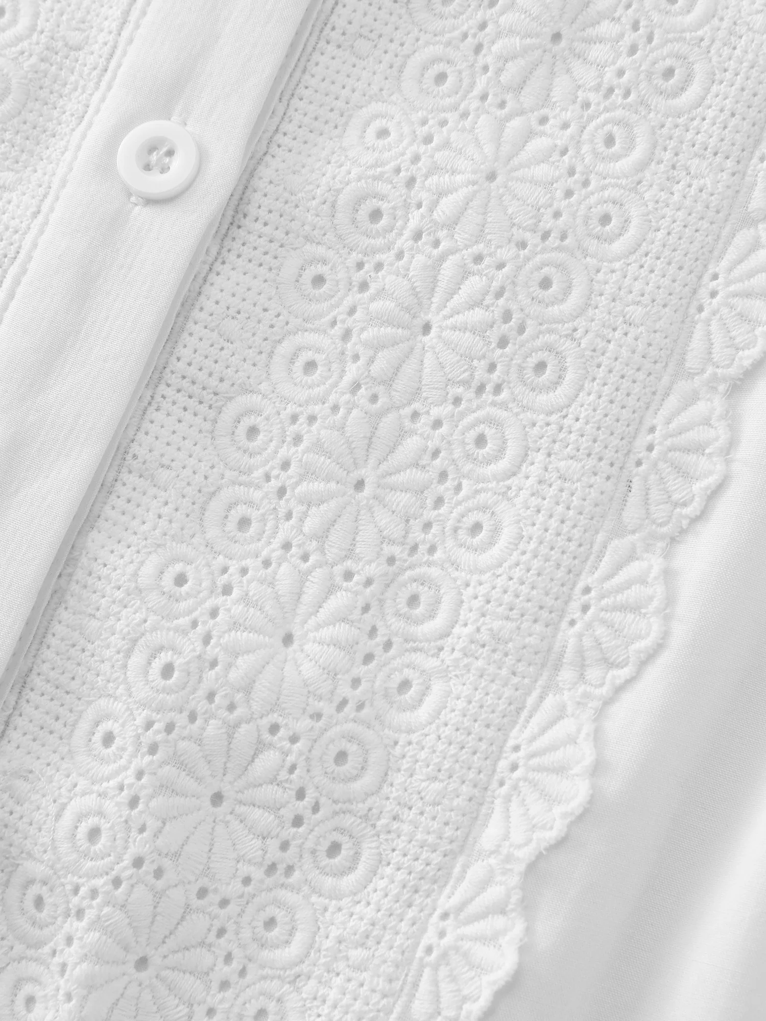 Lace Cut-Out Drawstring Waist Blouse - Image 6
