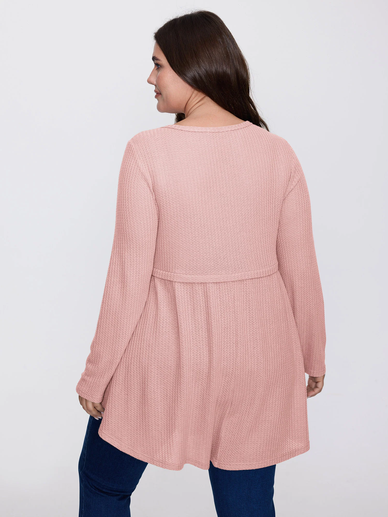 Layered V-Neck Fit and Flare Knit Top - Image 19