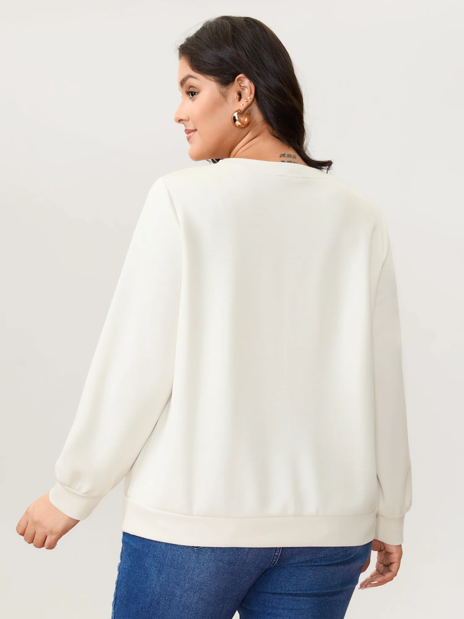 Love Letter Pattern Sweatshirt - Image 4