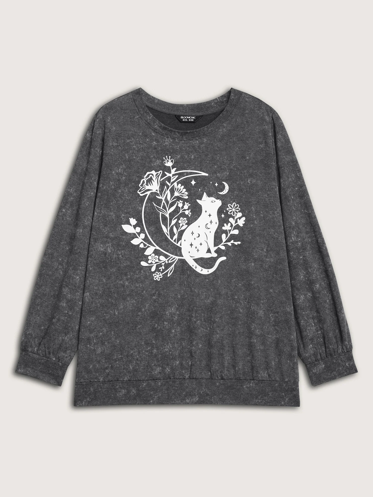 Midnight Cat Stretchy Solid Sweatshirt - Image 7