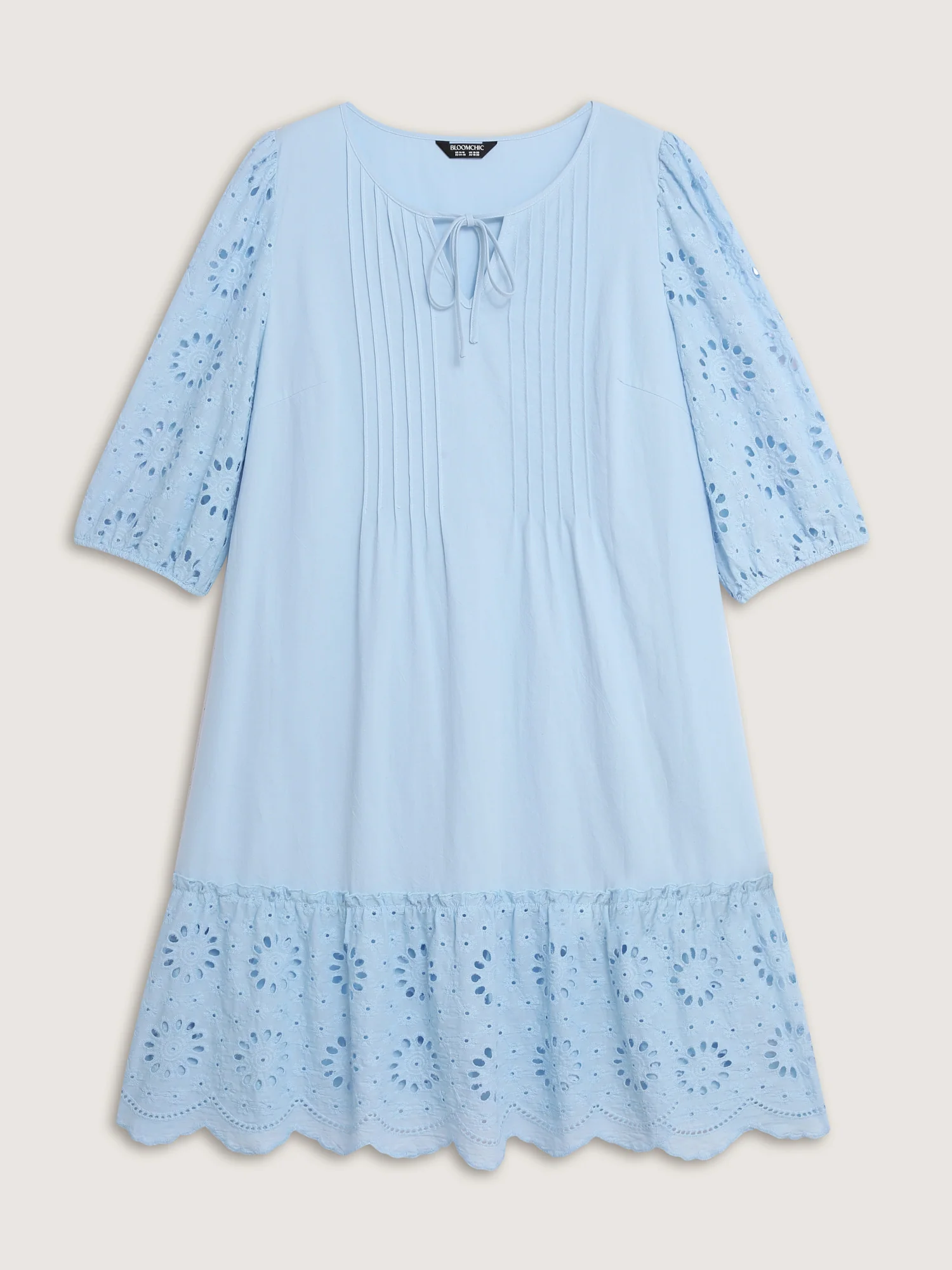 Pure Cotton Cut-Out Detail Mini Dress - Image 8