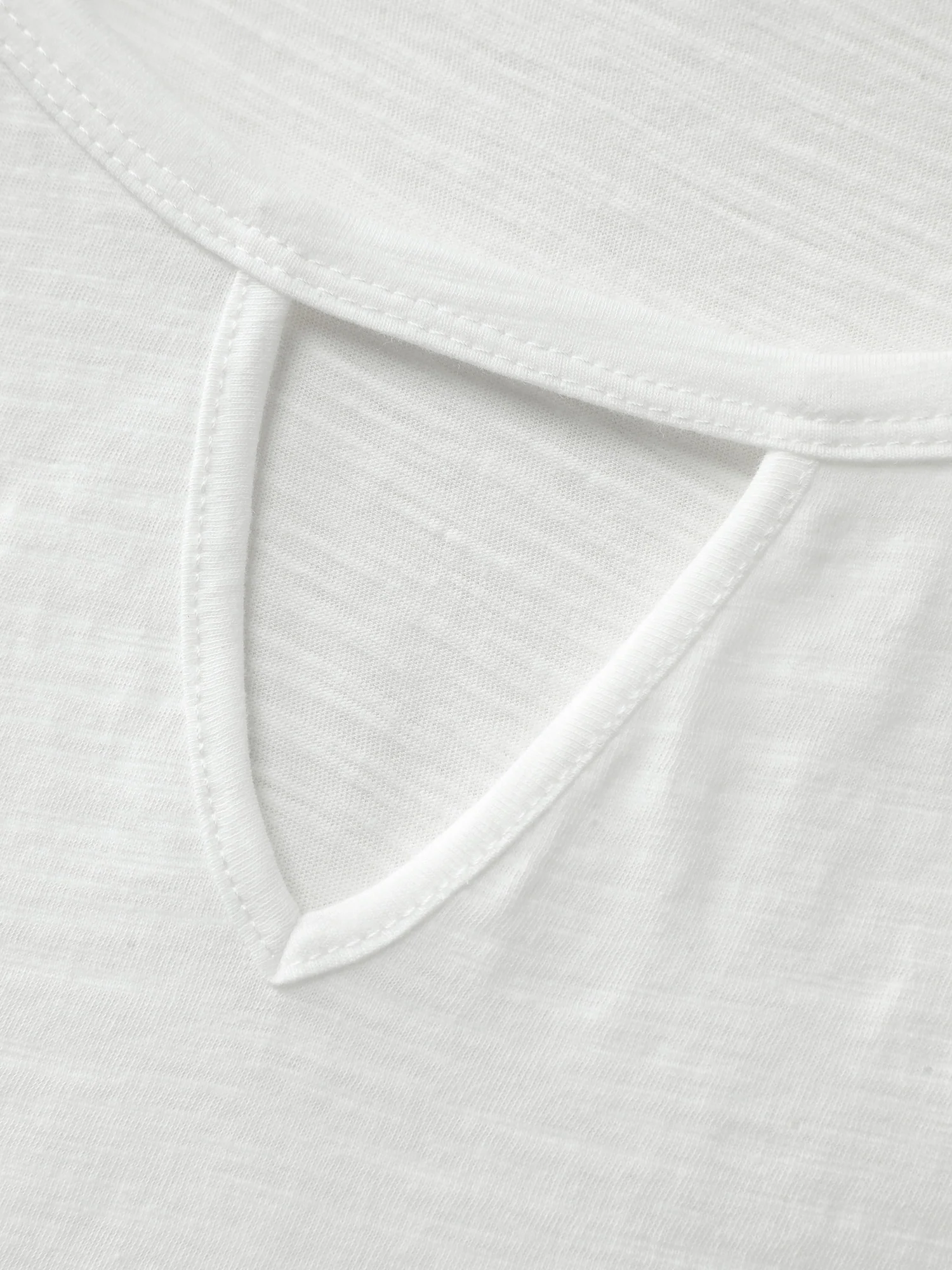 Pure Cotton Keyhole Neckline Flowy T-Shirt - Image 6