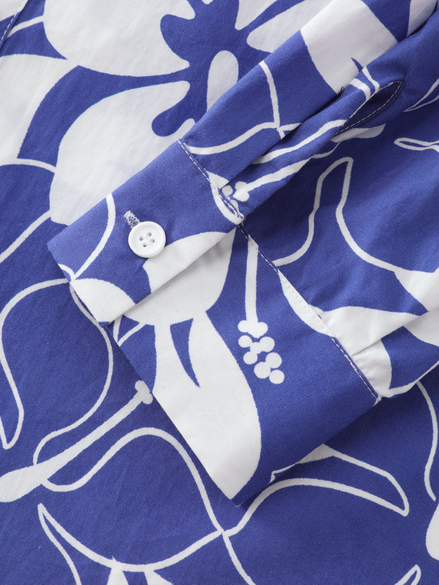 Pure Cotton Large Floral Print Shirt - Image 7