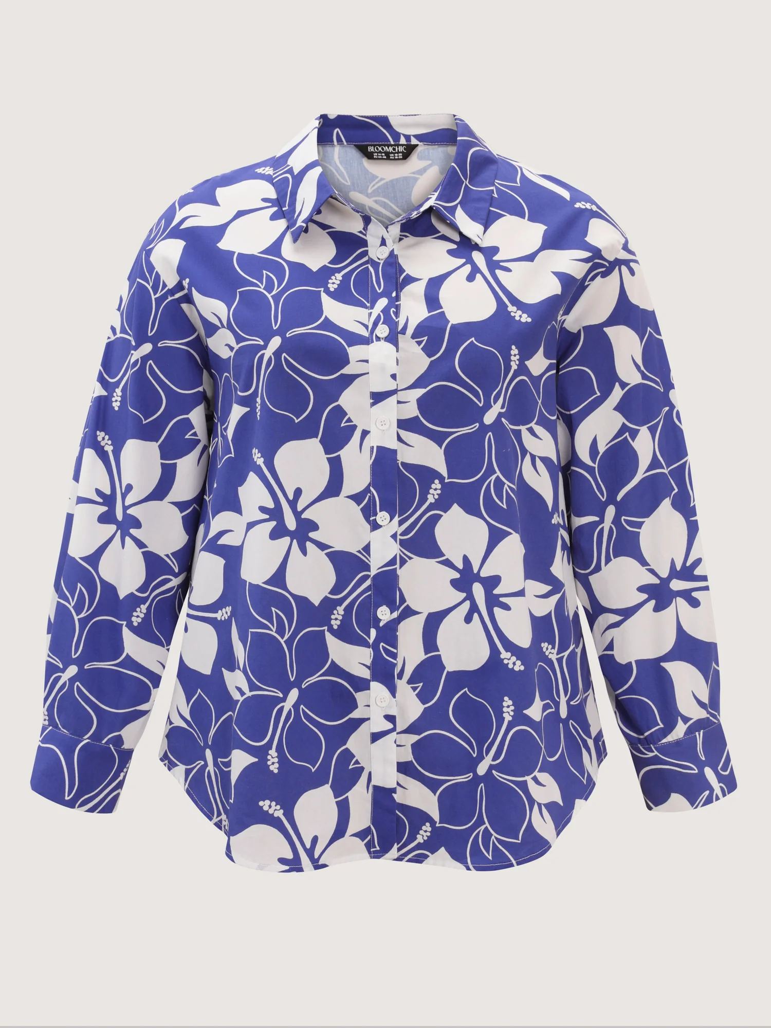 Pure Cotton Large Floral Print Shirt - Image 9