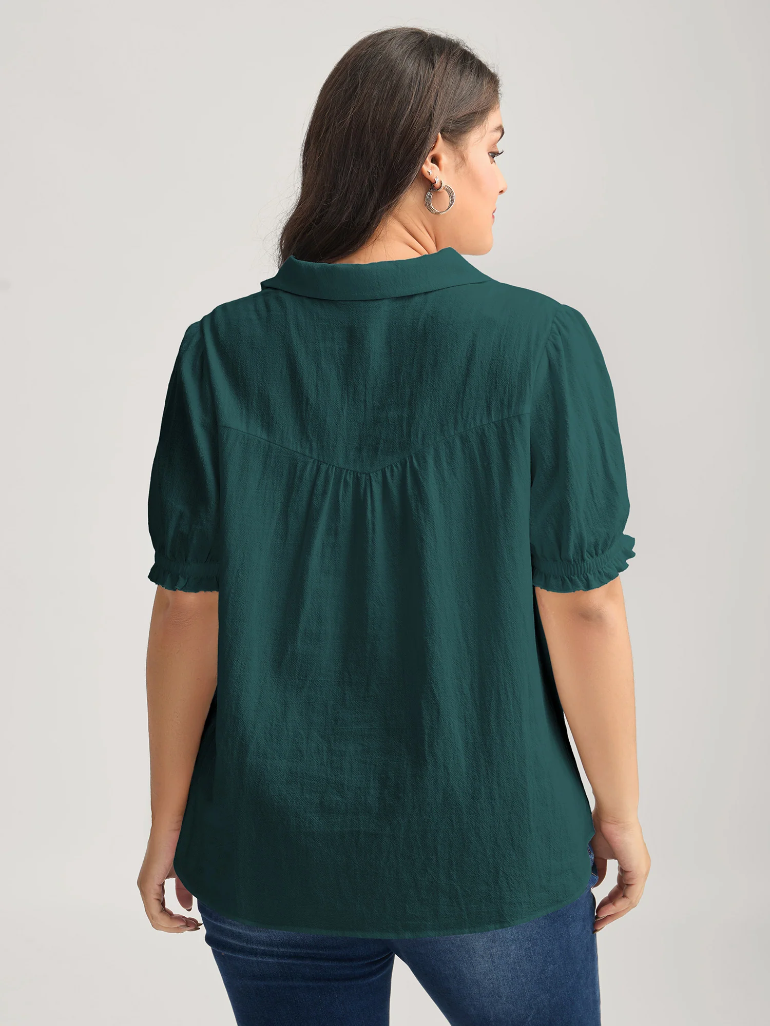 Pure Cotton Ruffled Puffy Sleeve Blouse - Image 12