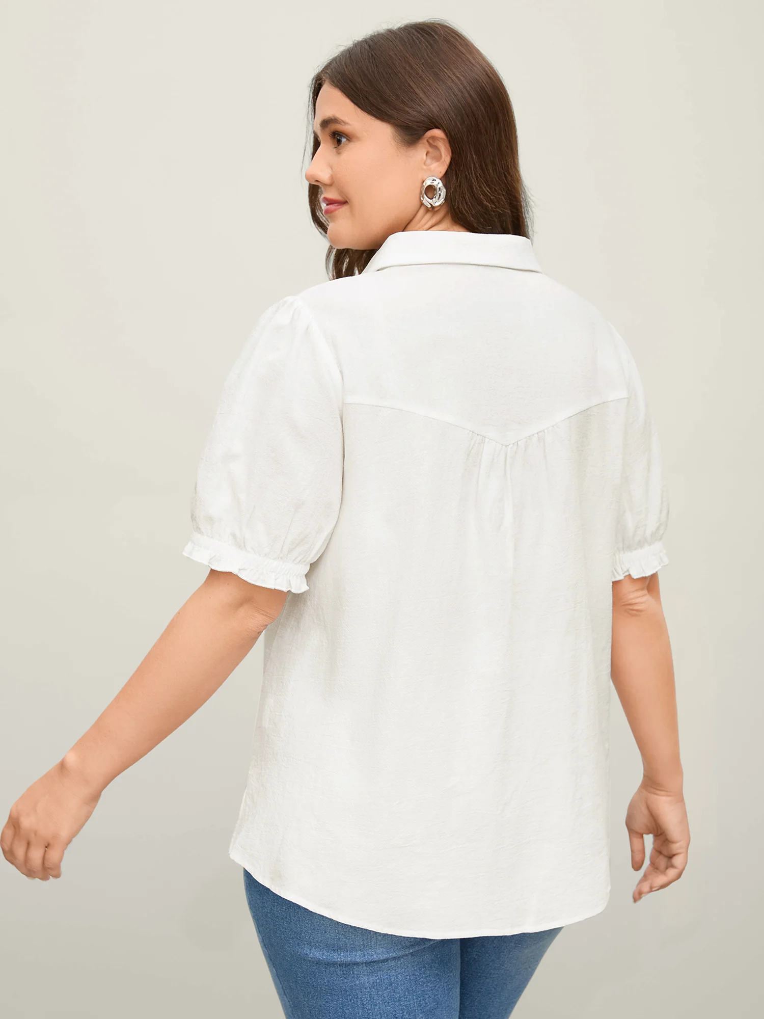 Pure Cotton Ruffled Puffy Sleeve Blouse - Image 17
