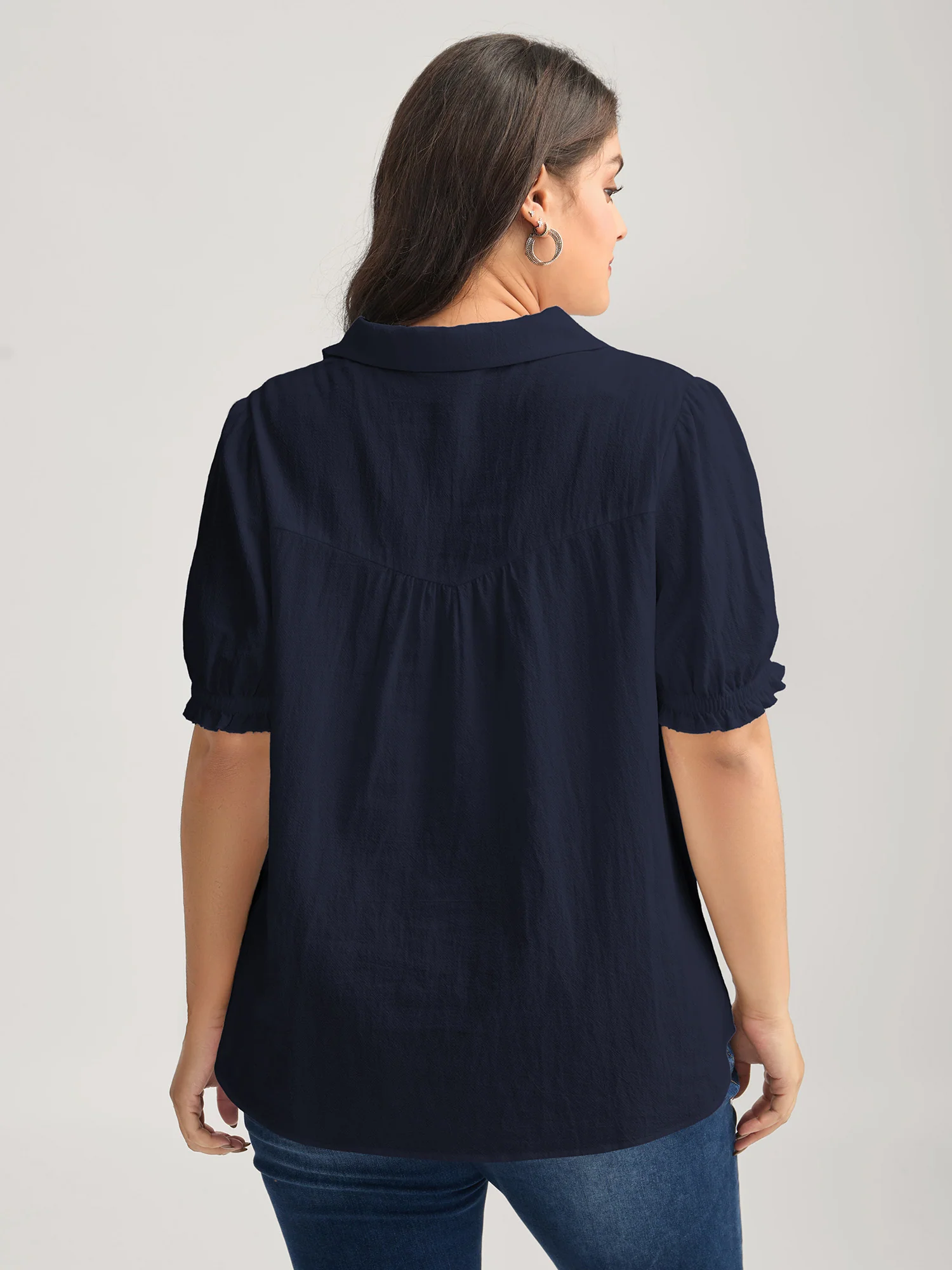 Pure Cotton Ruffled Puffy Sleeve Blouse - Image 8