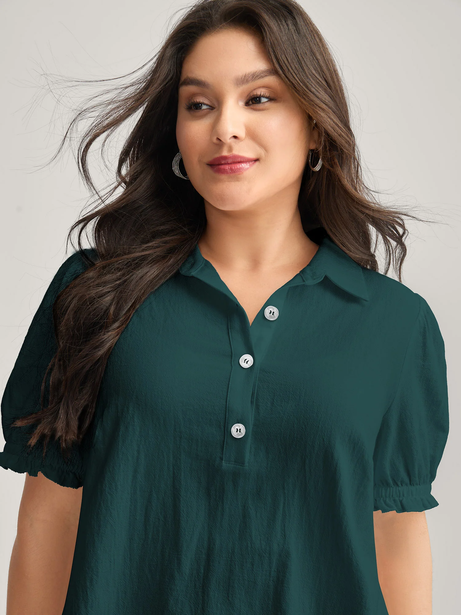 Pure Cotton Ruffled Puffy Sleeve Blouse - Image 9