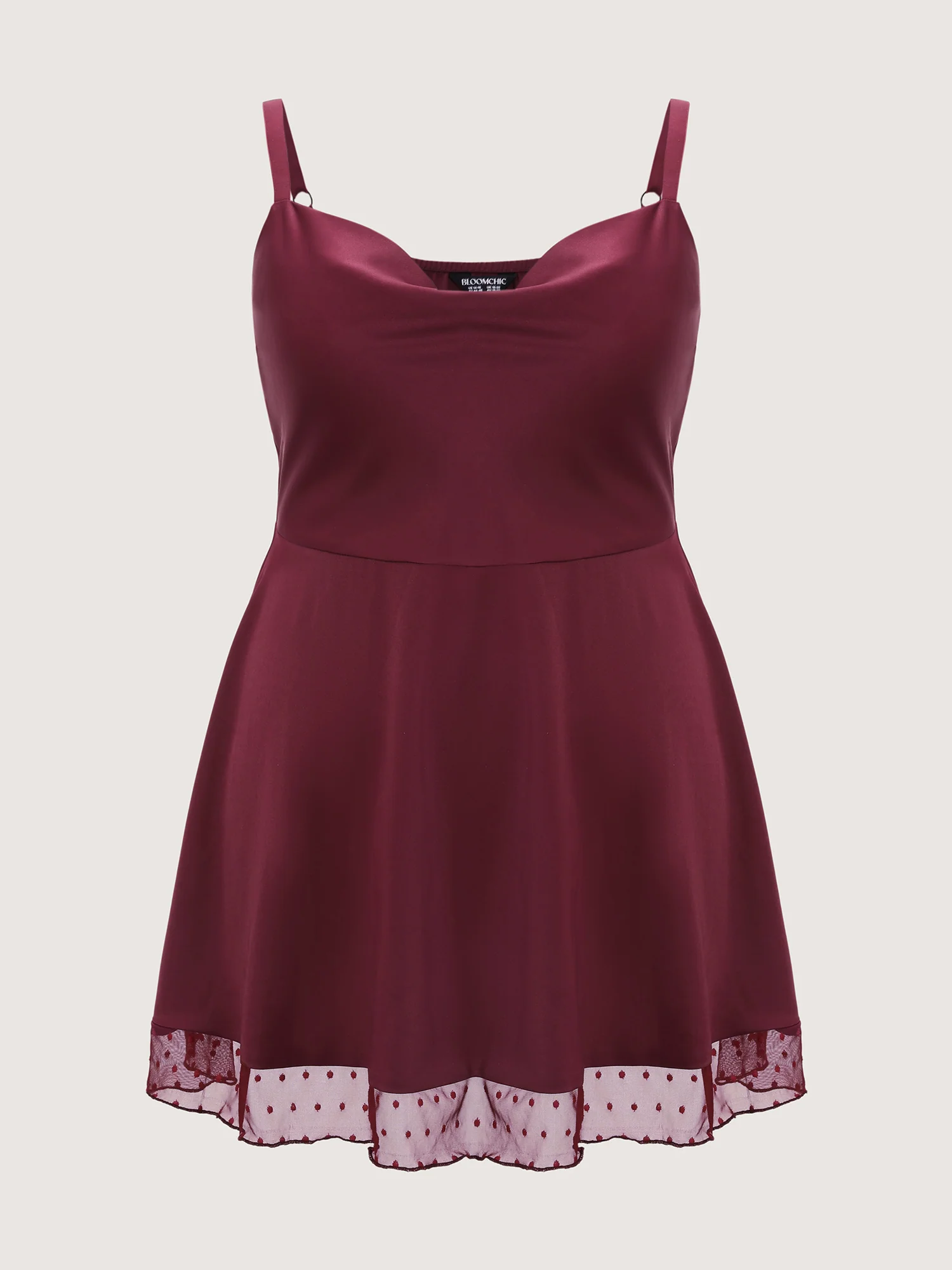 Romantic Cowl Neckline Sheer Nightgown - Image 7