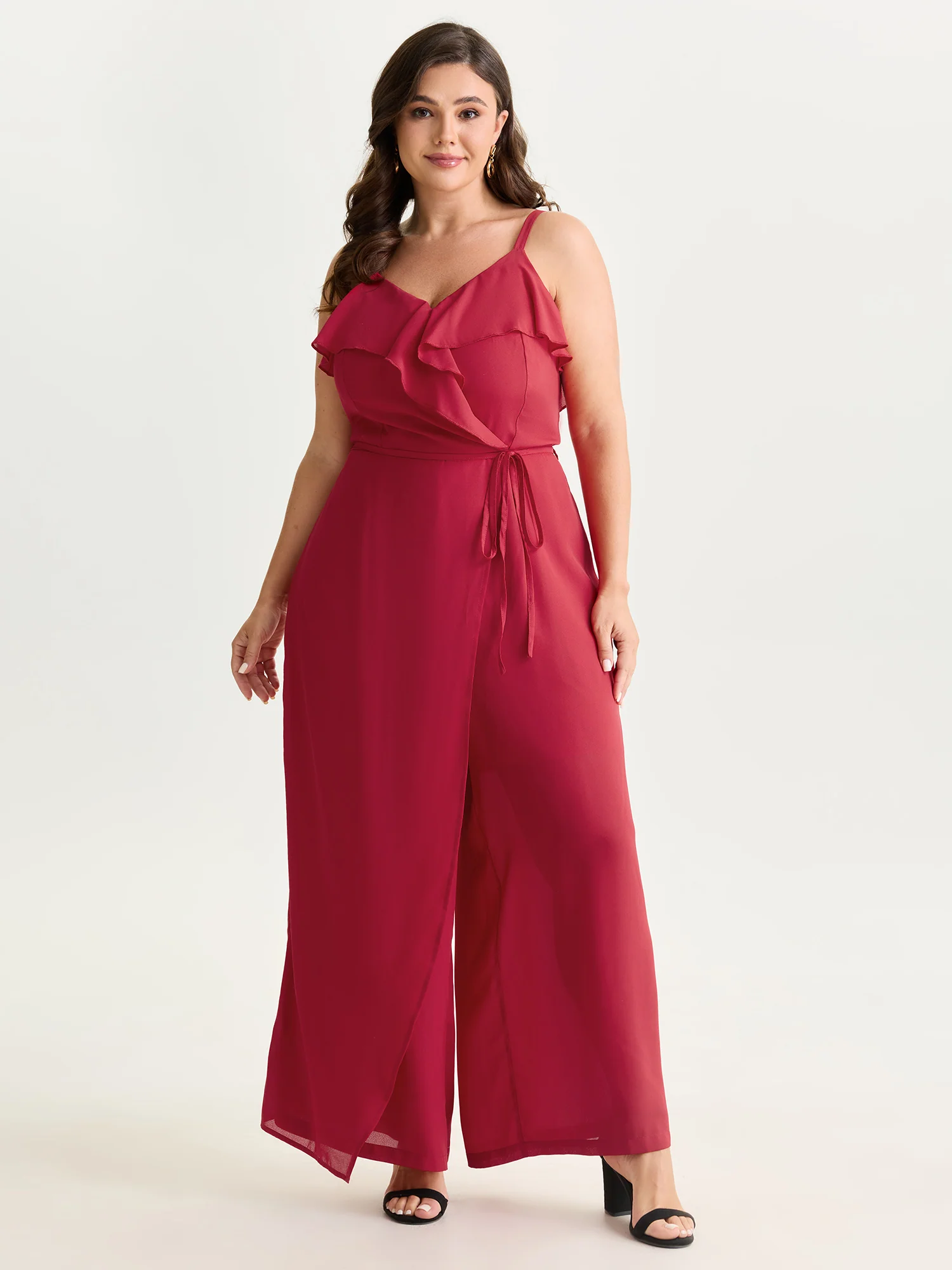 Ruffled Layered Stretchy Waist Jumpsuit - Image 3