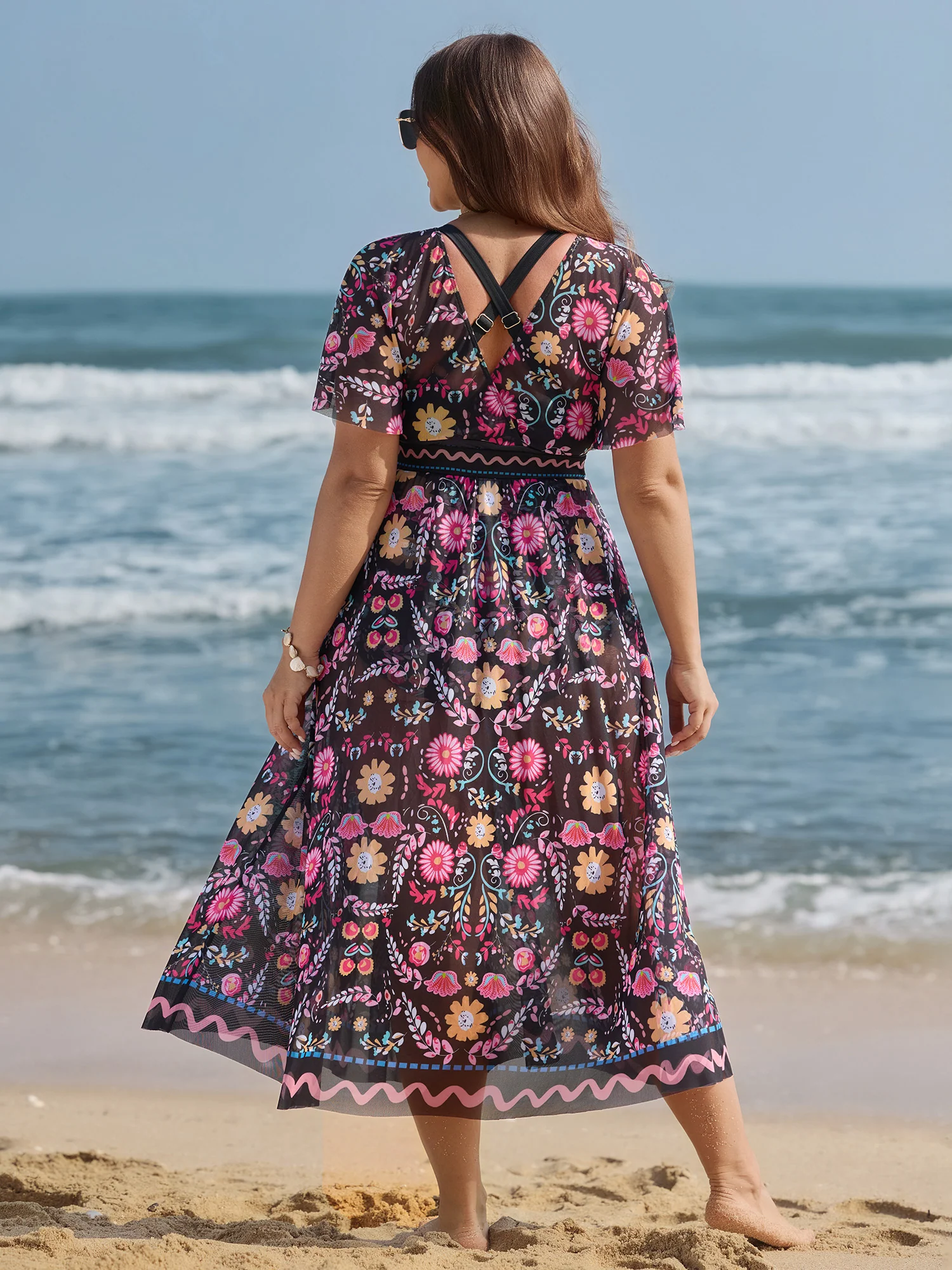 Sarong Two-Piece Tummy-Control One-Piece Swimsuit - Image 4