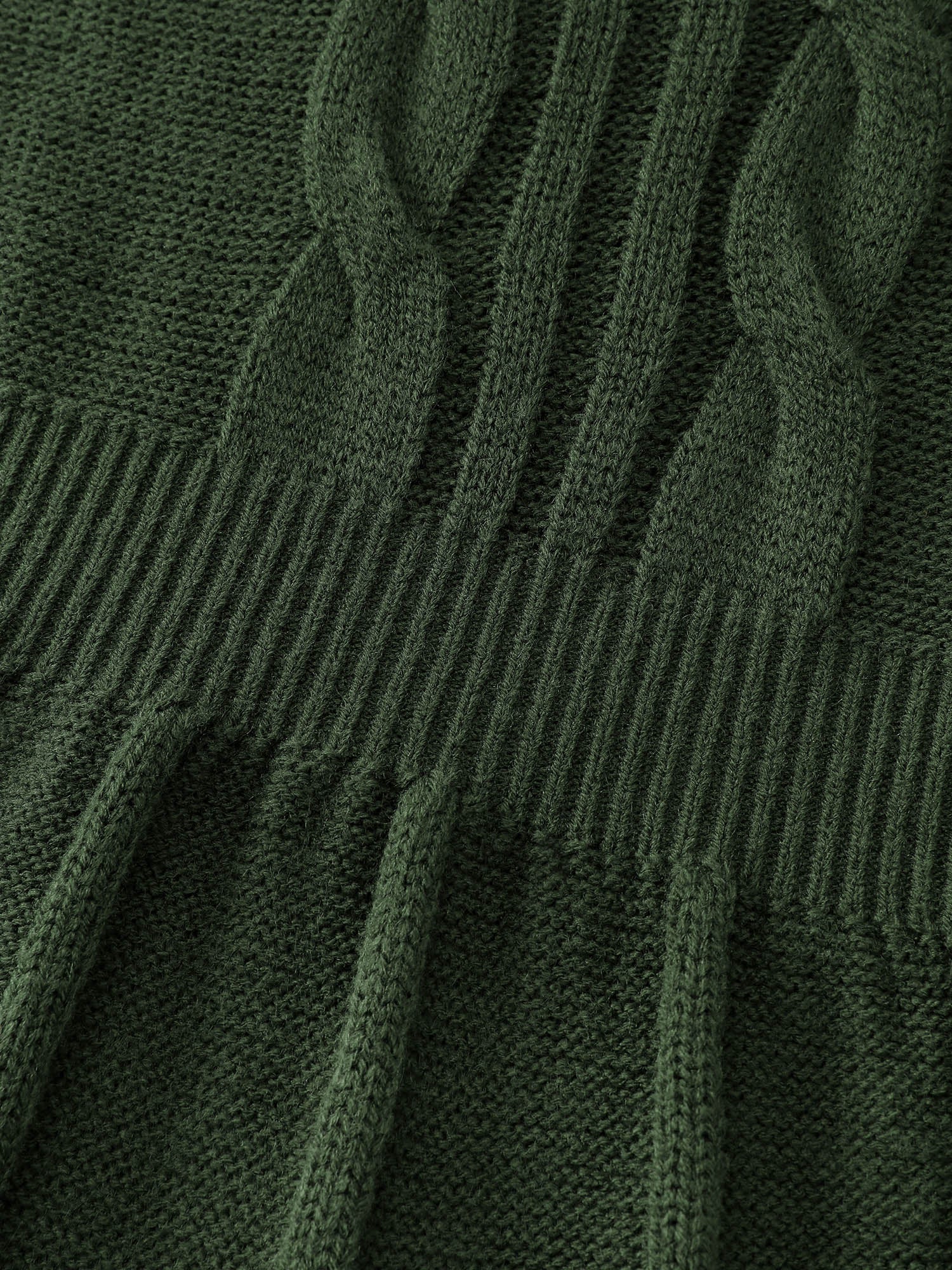 Scalloped V-Neck Fit and Flare Sweater Dress - Image 5