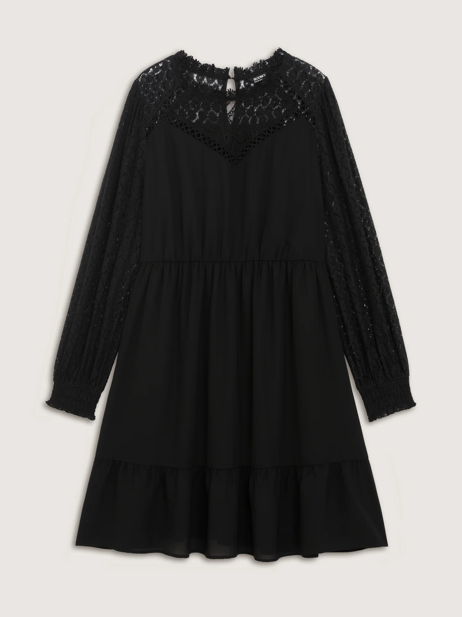 Sheer Lace Cut-Out Detail Midi Dress - Image 7