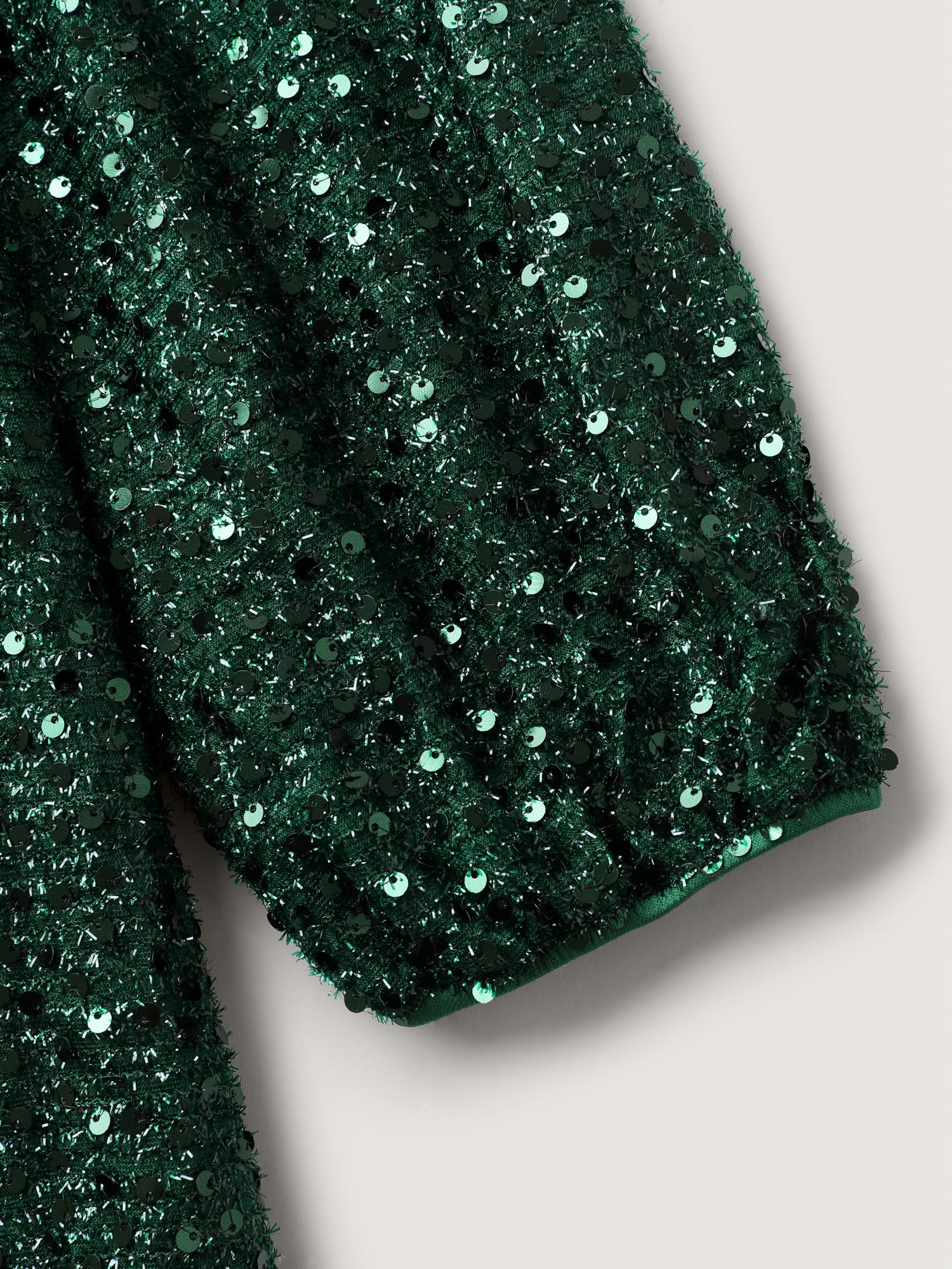 Shimmery Sequin V-Neck Knee Dress - Image 9