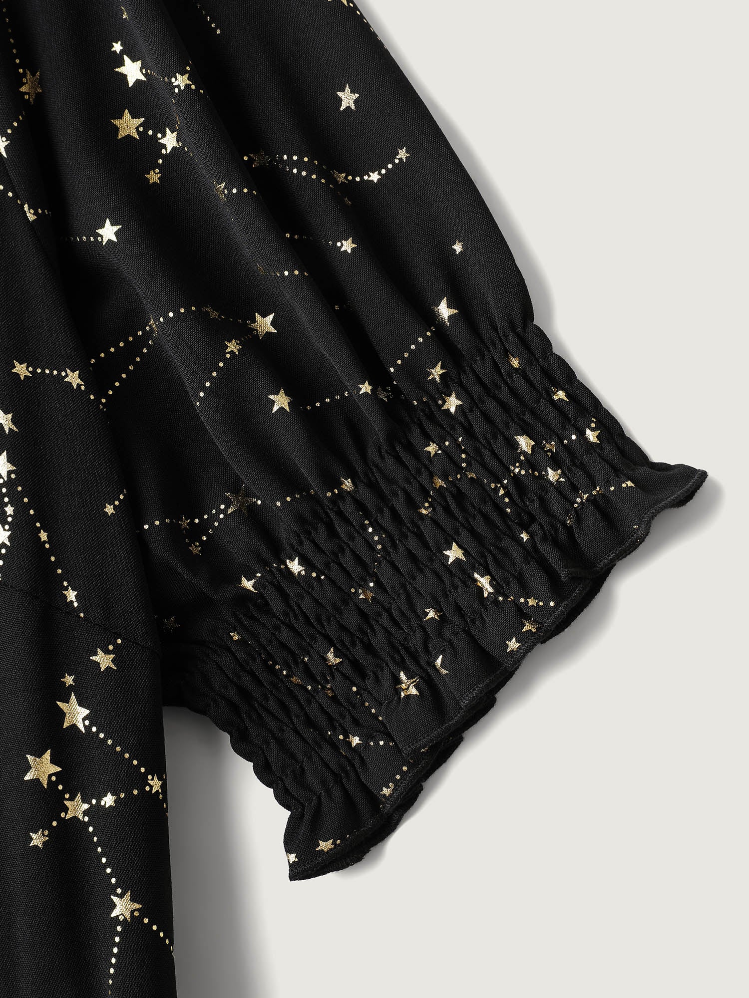 Shimmery Star Print Stretchy-Waist Midi Dress - Image 5