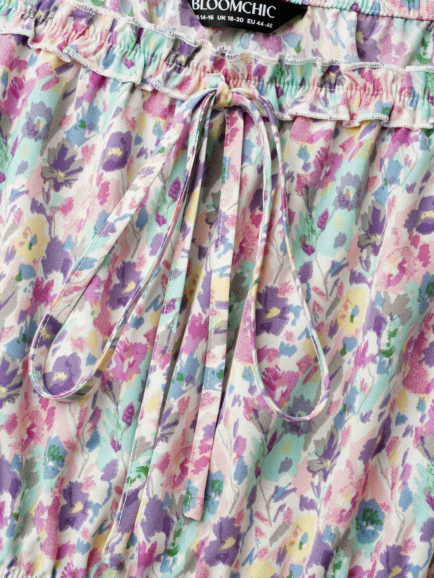 Smocked Waist Floral Ties Tiered Maxi Dress - Image 6