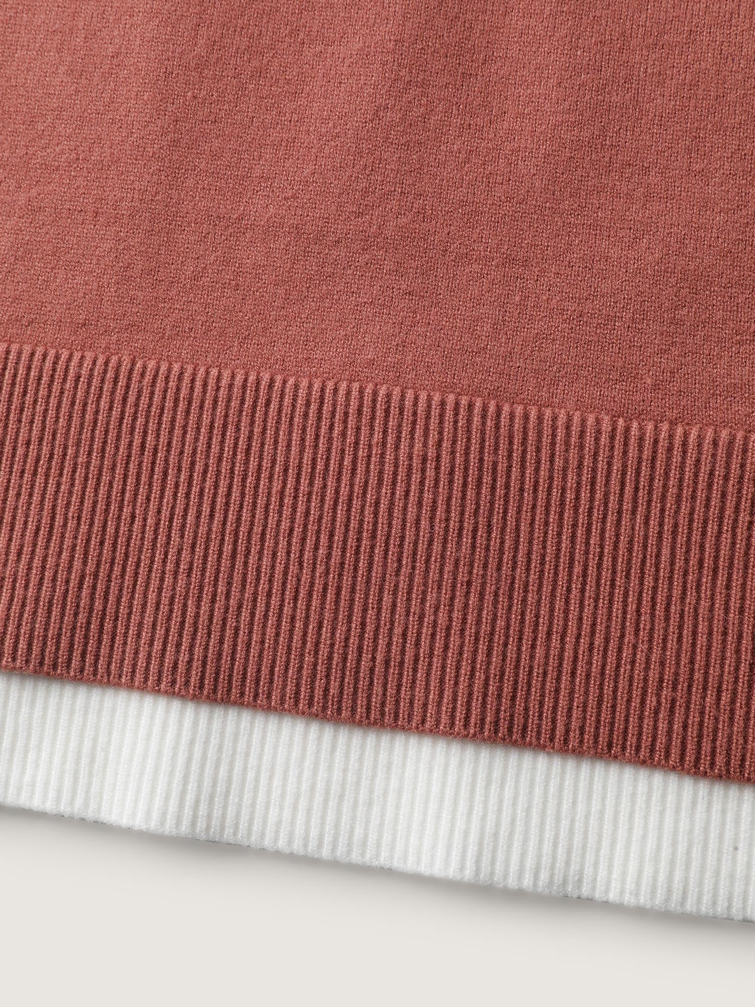 Supersoft 2-in-1 Polo Collar Color Contrast Pullover - Image 5