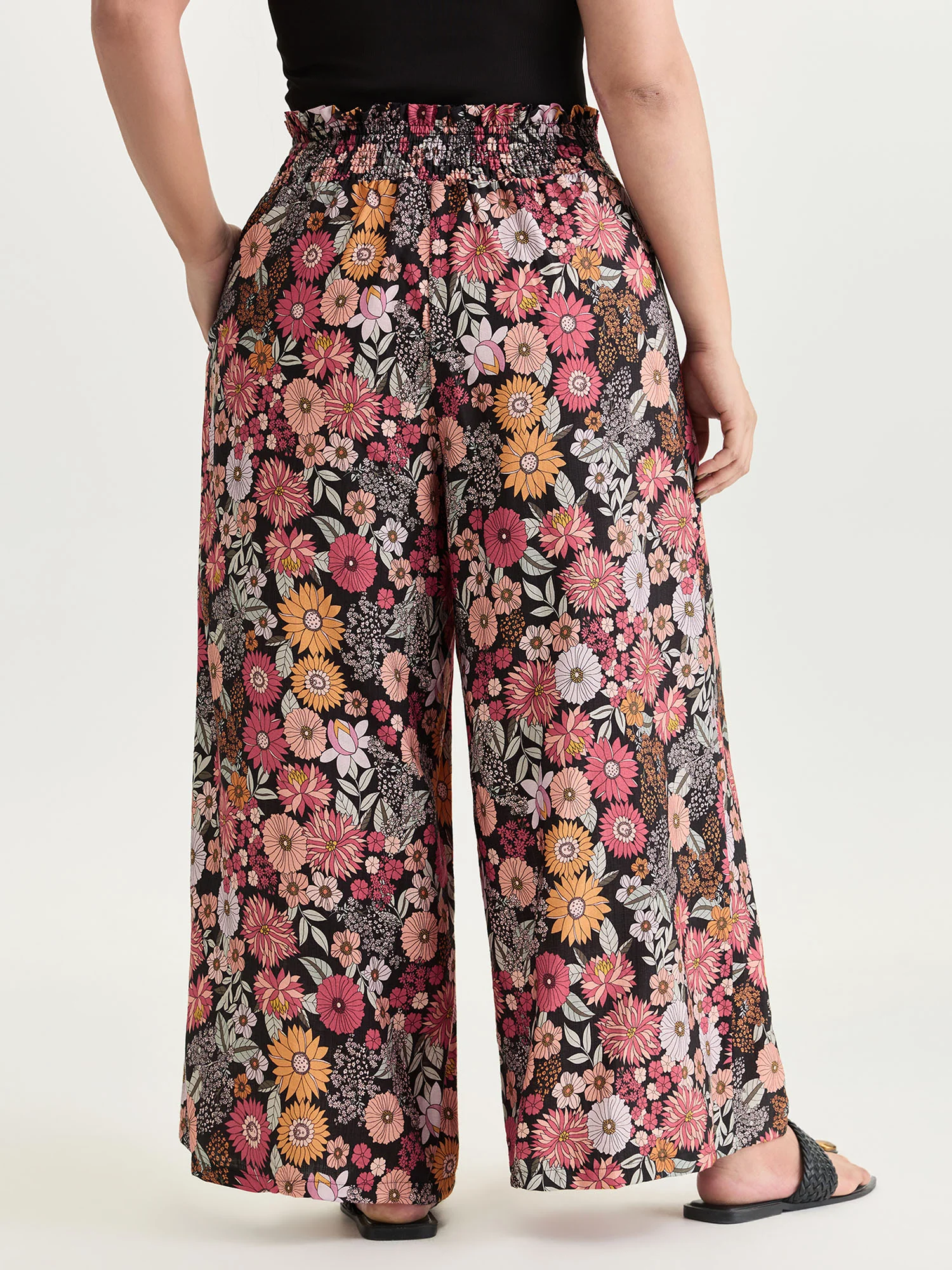 Supersoft Bright Floral Print Wide-Leg Pants - Image 5
