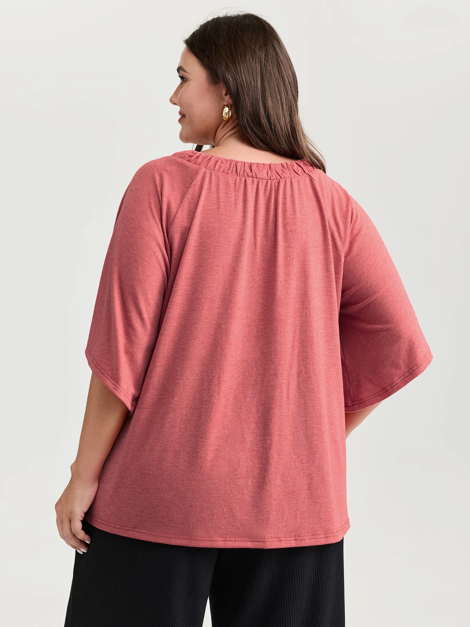 Supersoft Bust-Friendly Flowy Plain Top - Image 4