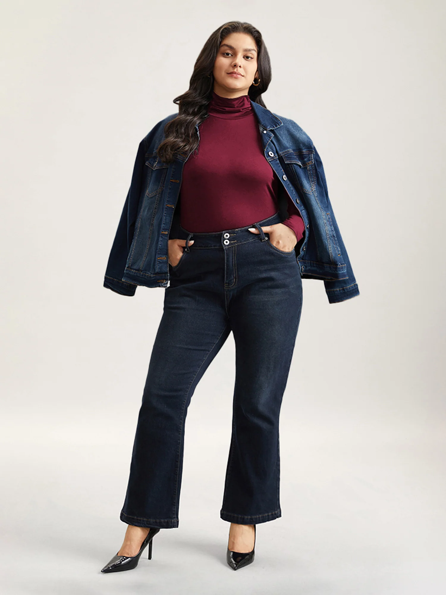 Supersoft Essentials Solid Funnel Neck Knit T-shirt - Image 10