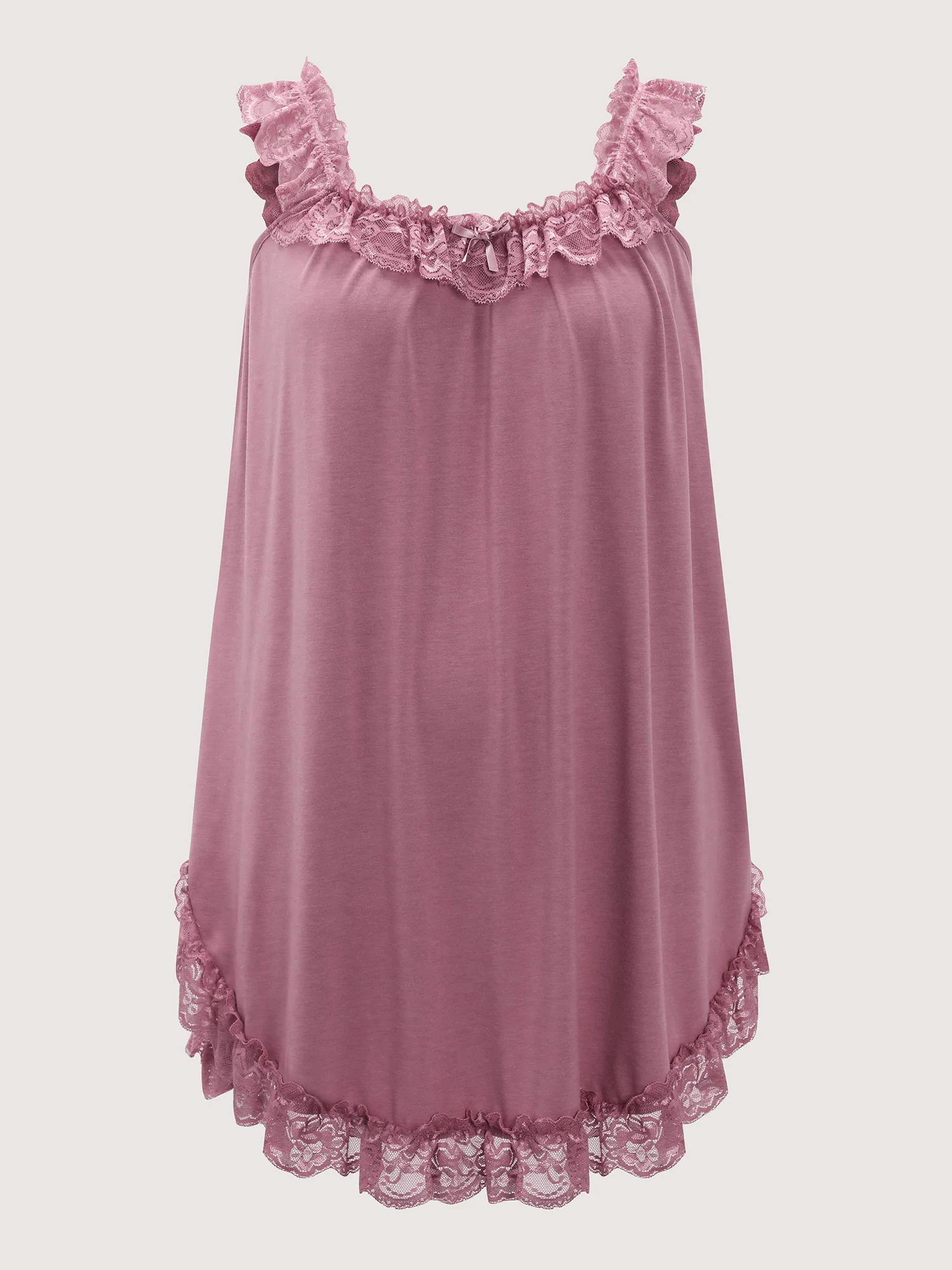Supersoft Ruffled Lace Flowy Nightgown - Image 7