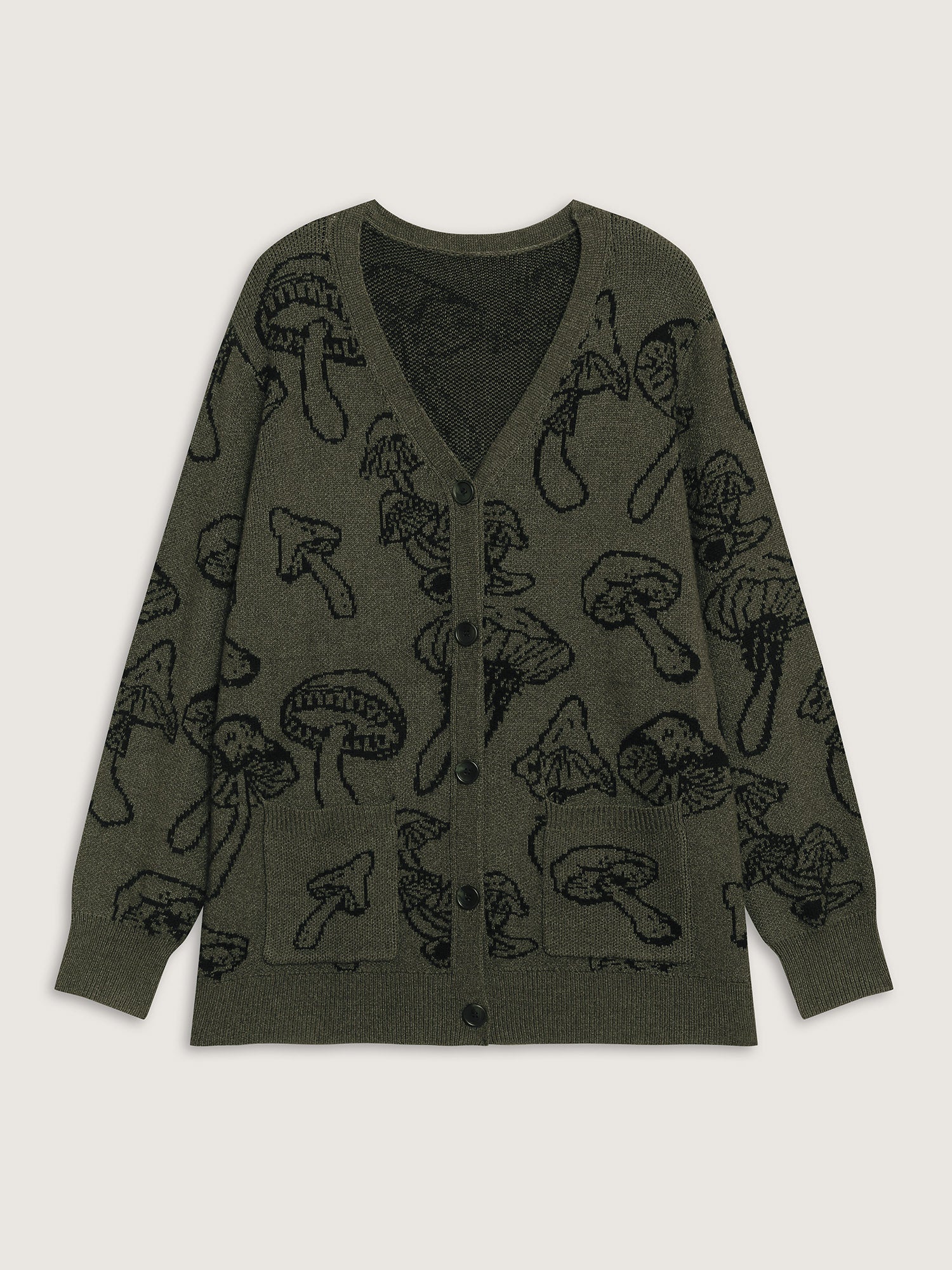 Supersoft Mushroom Print Button-Down Cardigan - Image 9