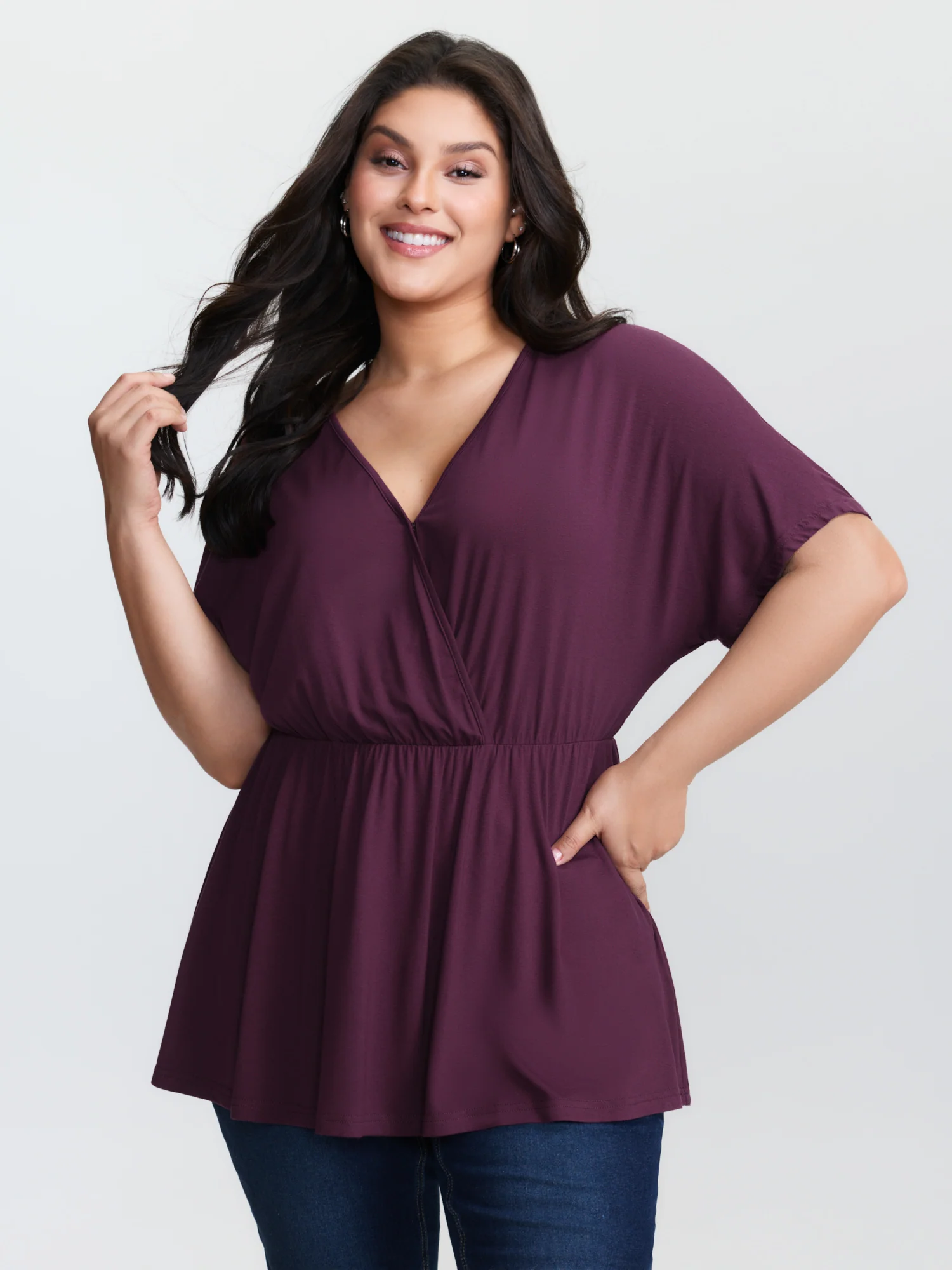 Supersoft Stretchy Surplice T-Shirt