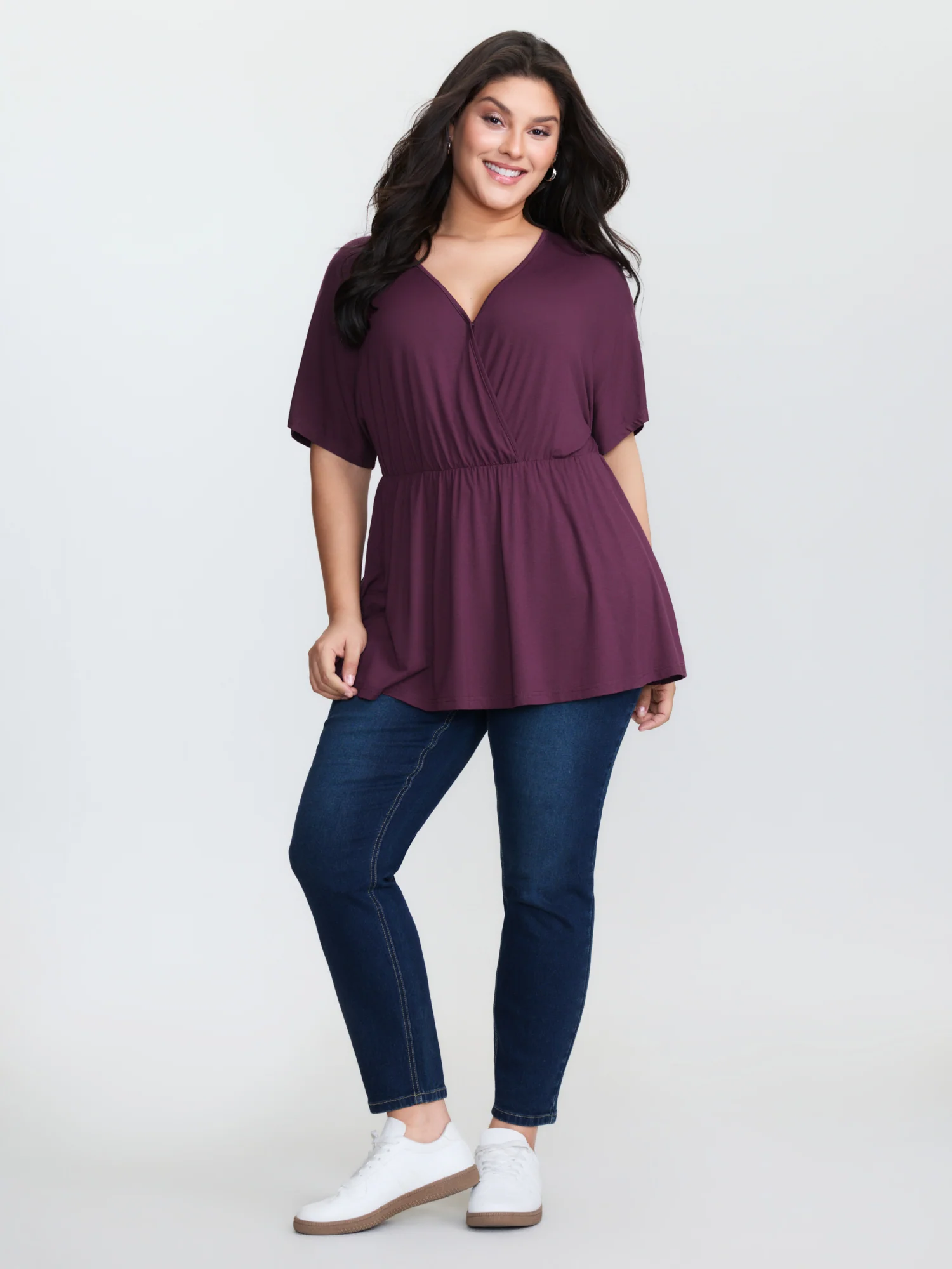 Supersoft Stretchy Surplice T-Shirt - Image 3