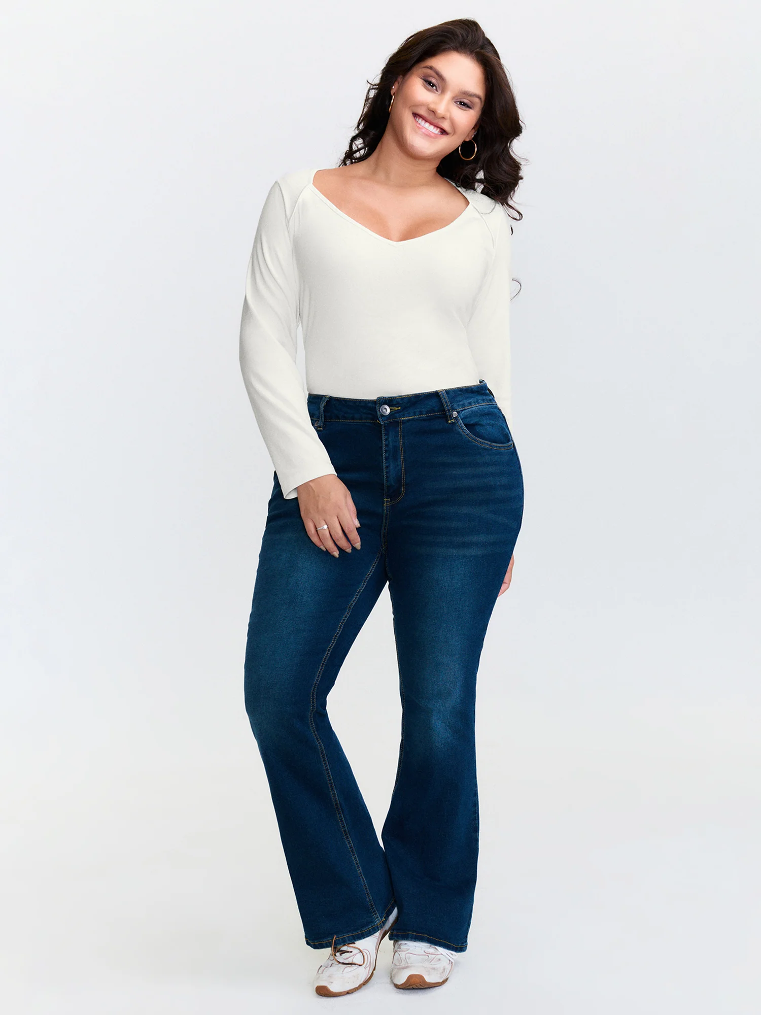 Supersoft V-Neck Fitted T-Shirt - Image 3